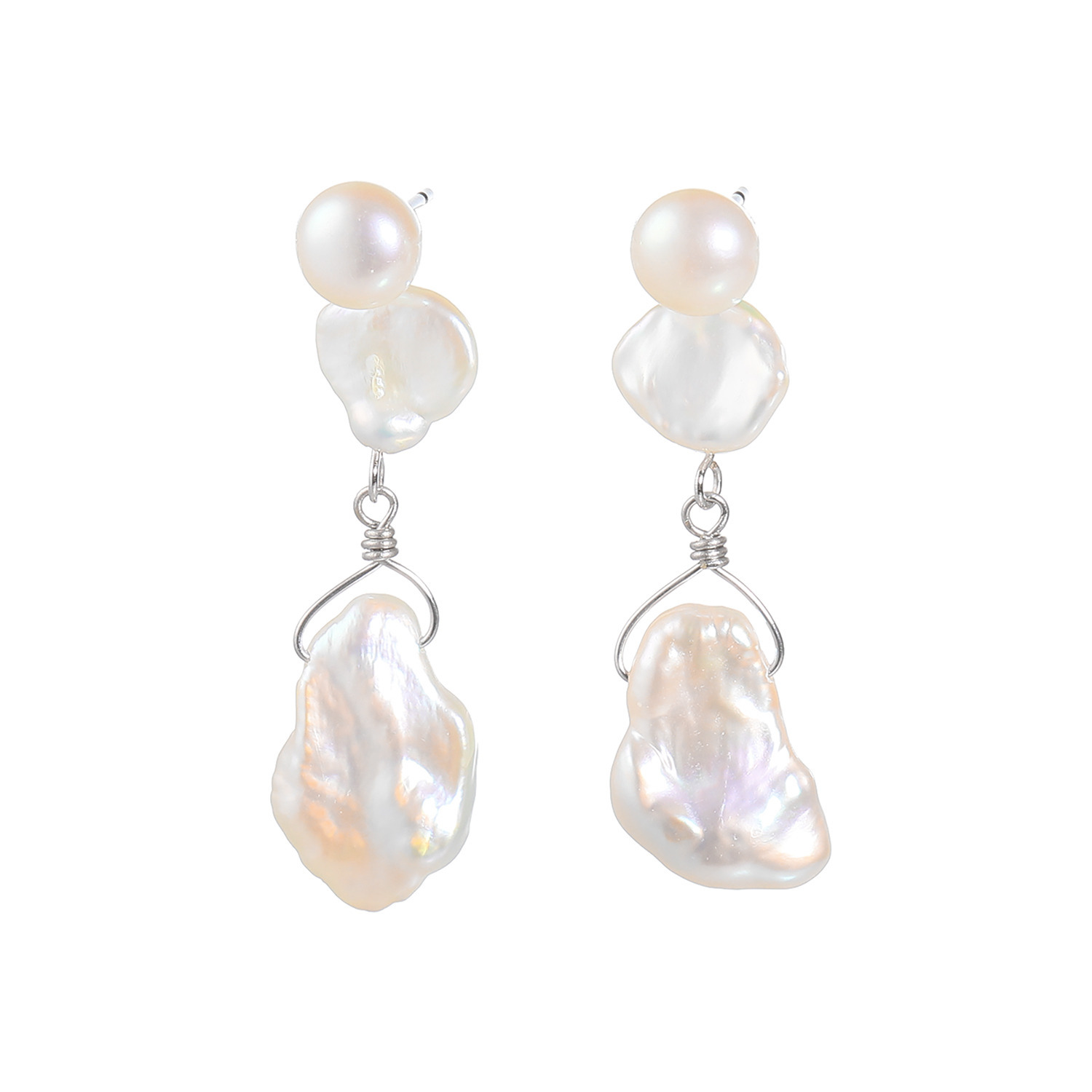 オルウィズ シルバー 淡水パール チャーム付 ２ウェイピアス