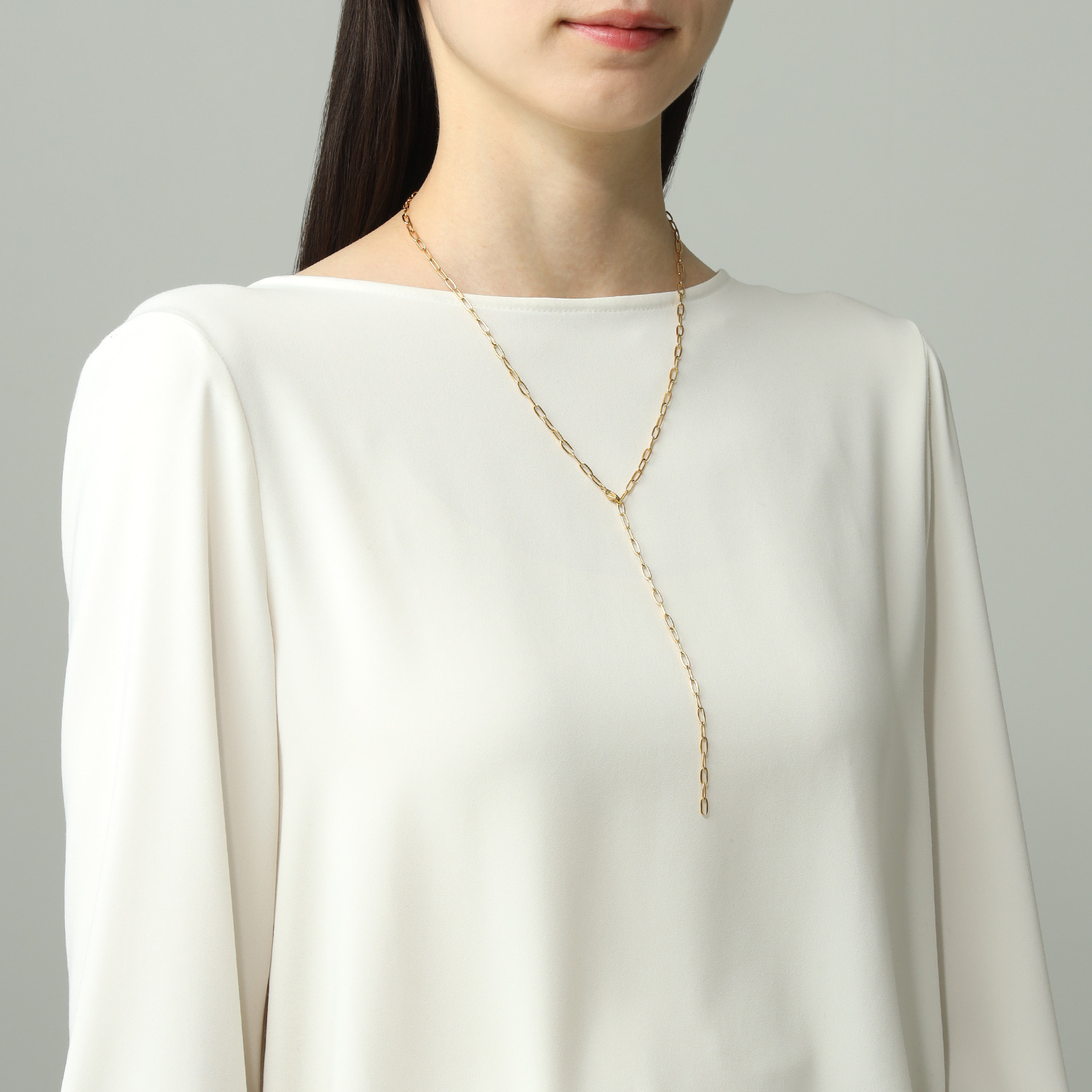 ラフィナリスタ サージカルステンレス クリップチェーン ロングネックレス