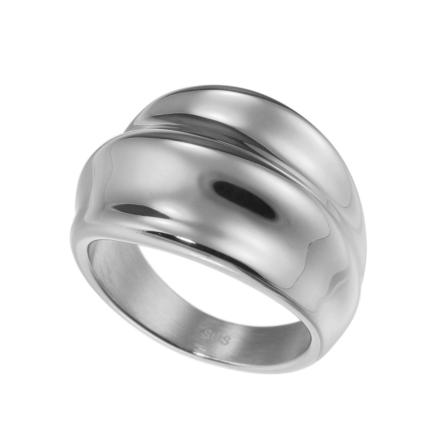 ラフィナリスタ サージカルステンレス ウェーブデザイン ボリュームリング