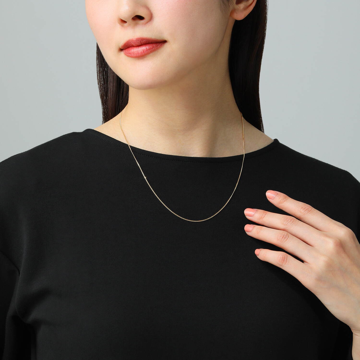 祈平 １８Ｋ スライド喜平チェーン ひまわりエンドパーツ ネックレス