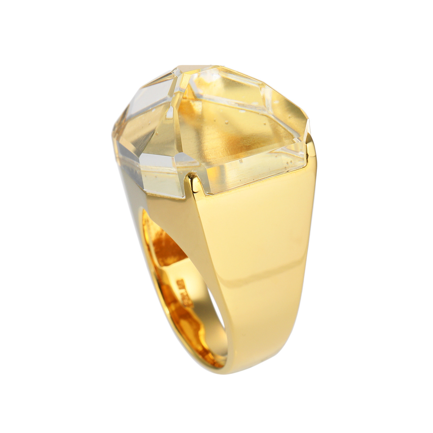 ジュンコ　シマダ シルバー 天然水晶 ボリュームリング