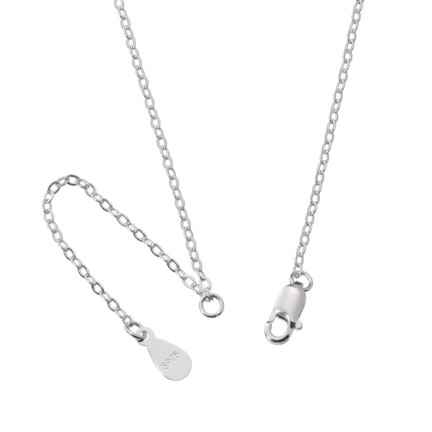 ニコモアサナイト シルバー モアサナイト ステーションネックレス