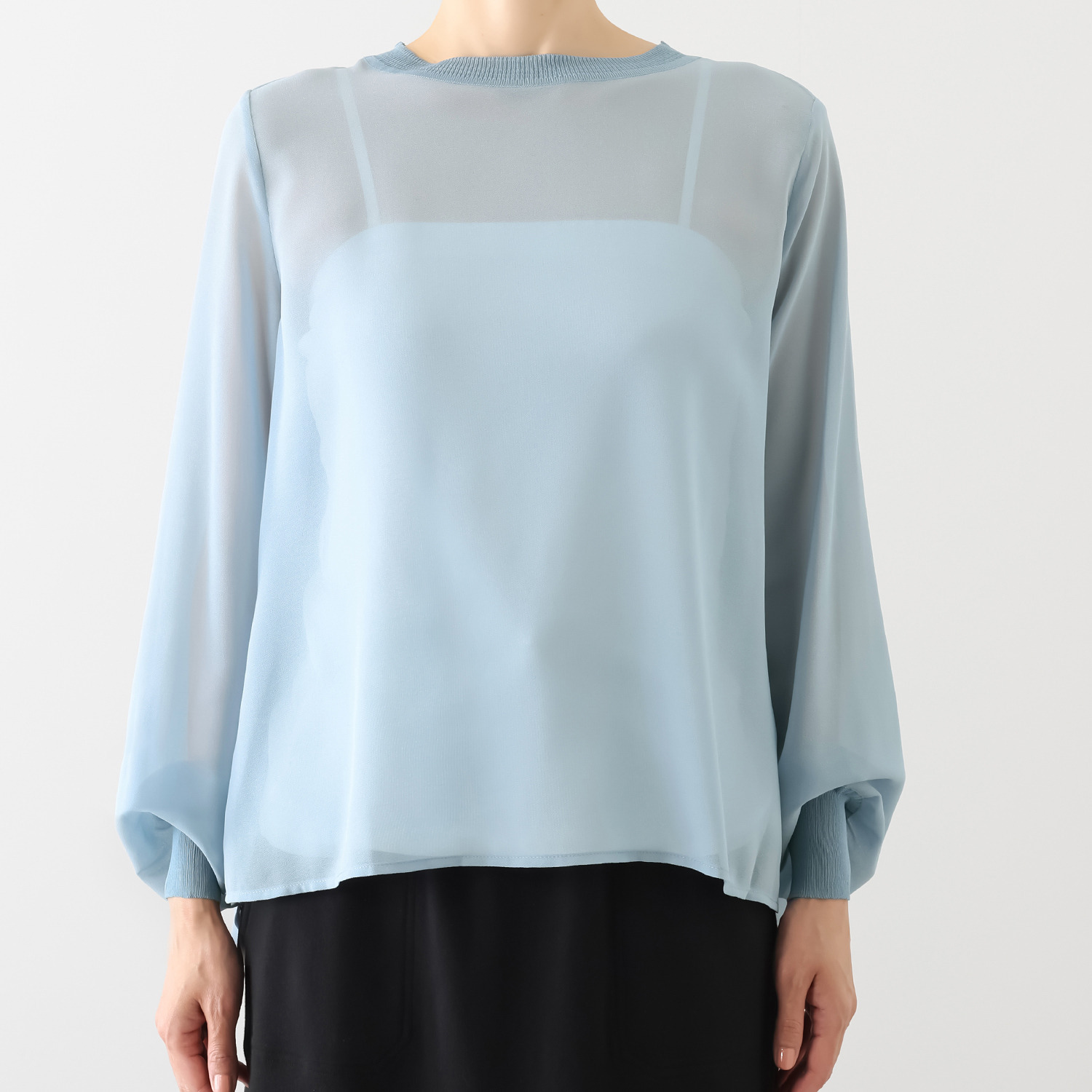 エーエフコンフィ リブアクセント シアープルオーバー