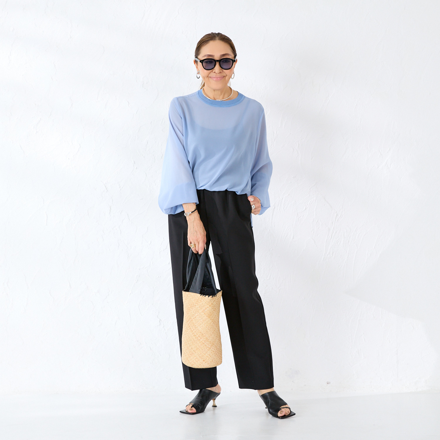 エーエフコンフィ リブアクセント シアープルオーバー