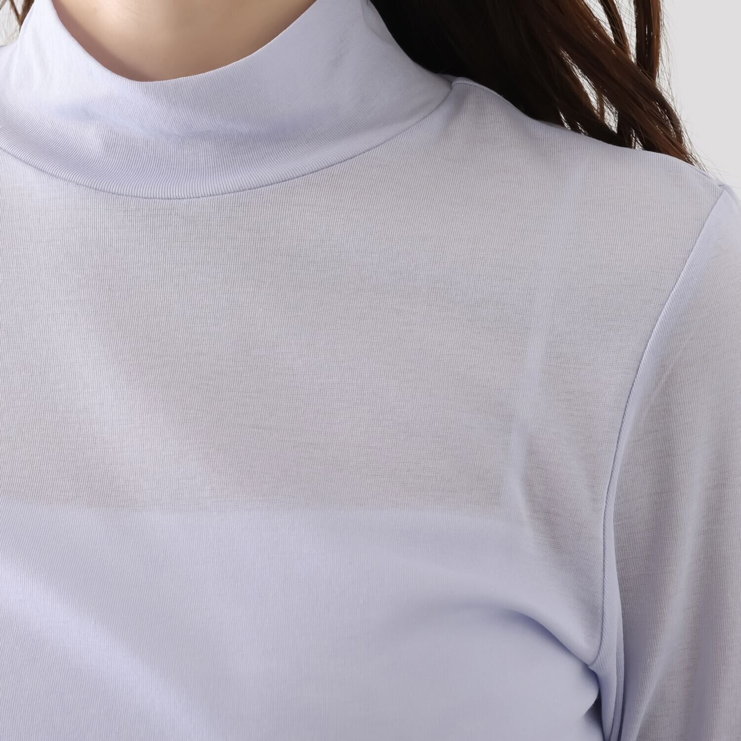 ヤエアジュテ ヤエアジュテ定番 シアーカットソー ハイネックプルオーバー