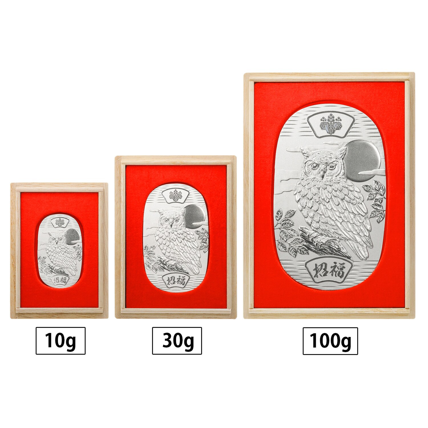 光則 純プラチナ製　小判 “招福　福来朗” ＜３０ｇ＞