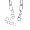エクセラ イタリアン・シルバー ２層コーティング ペーパークリップチェーン ネックレス