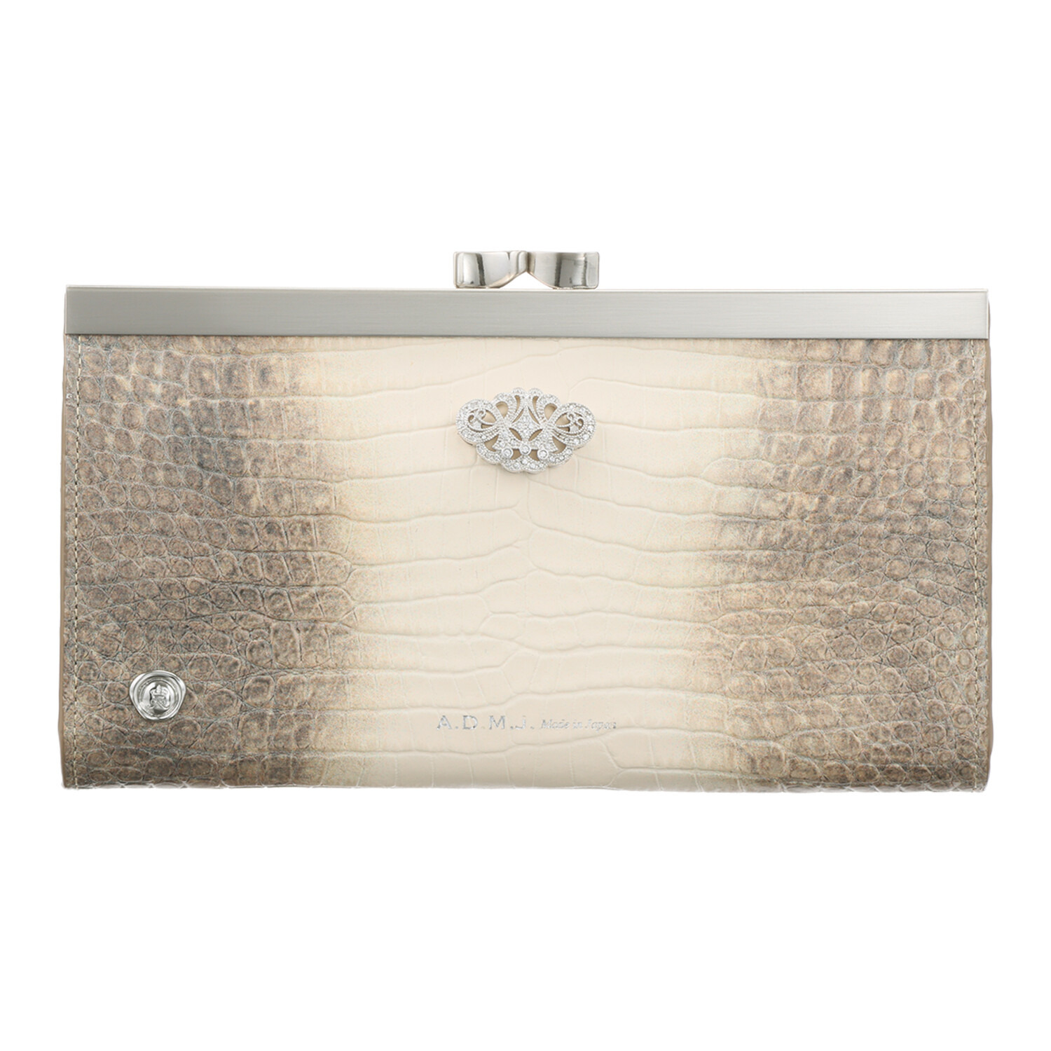 エーディーエムジェイ インポートカーフレザー ショップチャンネル デビュー２０周年記念 アールデコ口金ウォレット