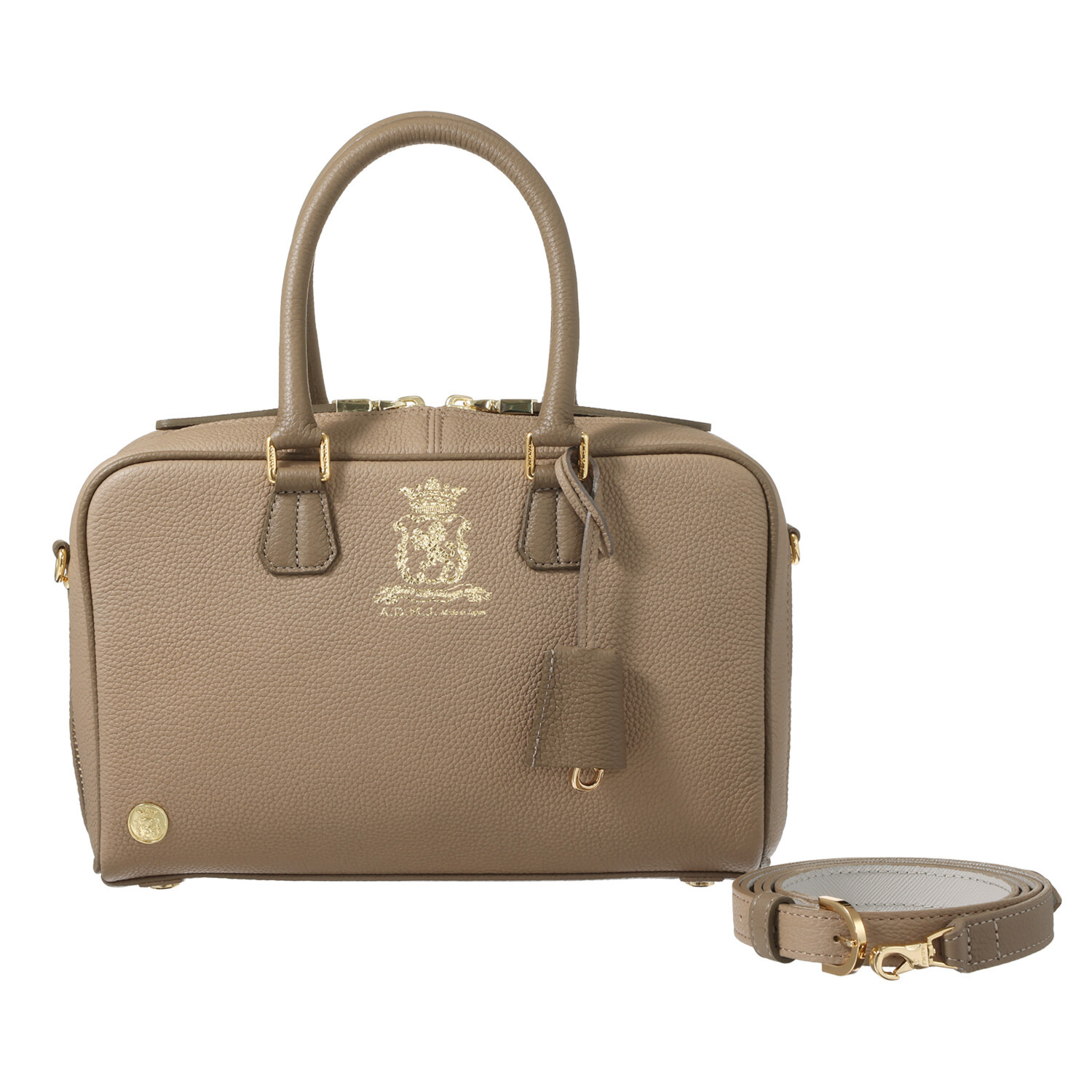 エーディーエムジェイ スパニッシュレザー 全開ボストンバッグ