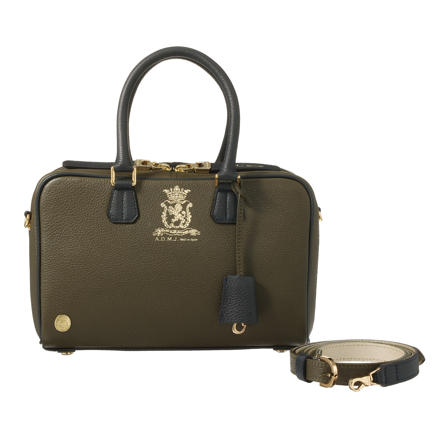 エーディーエムジェイ スパニッシュレザー 全開ボストンバッグ