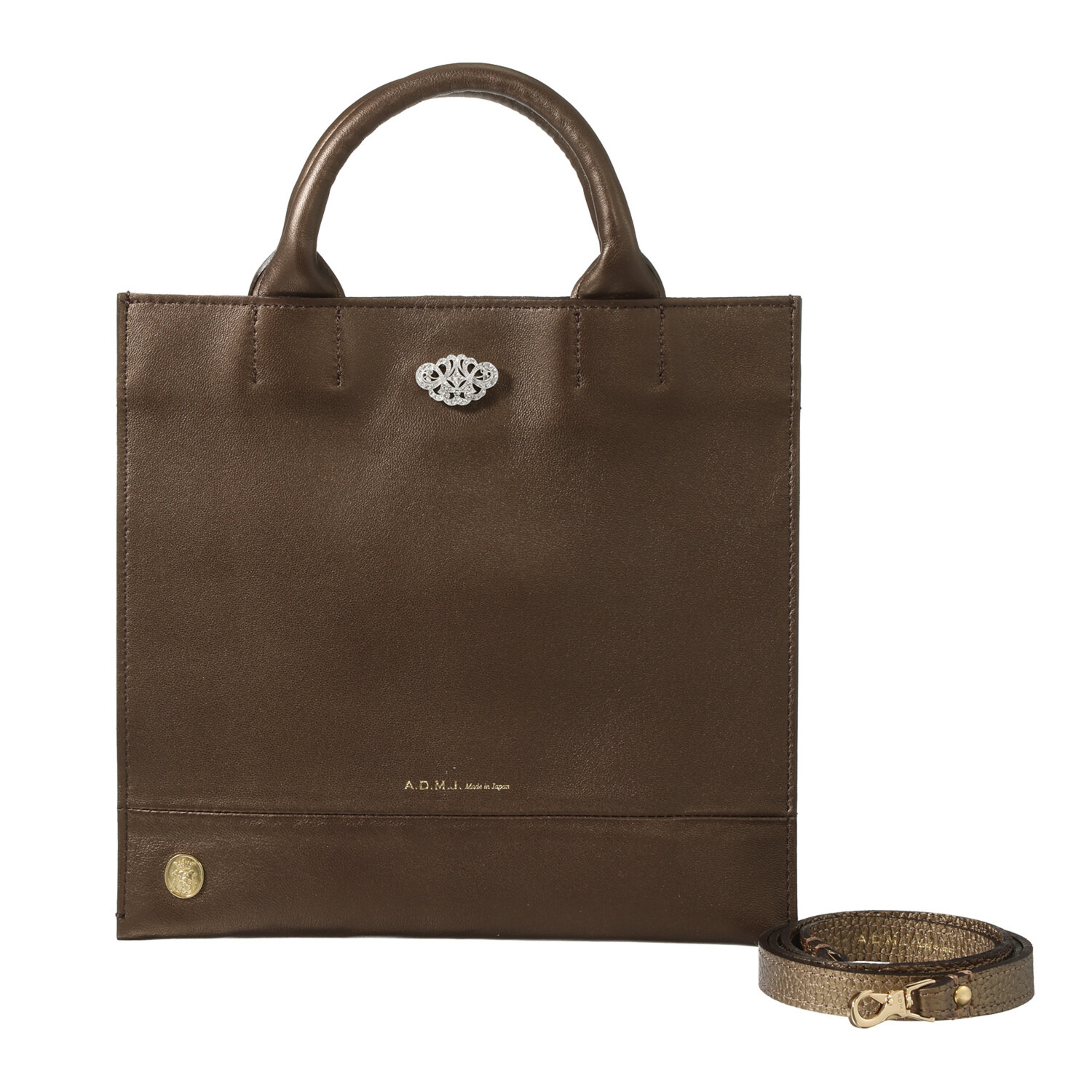 エーディーエムジェイ イタリアンナッパ アールデコモティーフ ミニショルダーバッグ