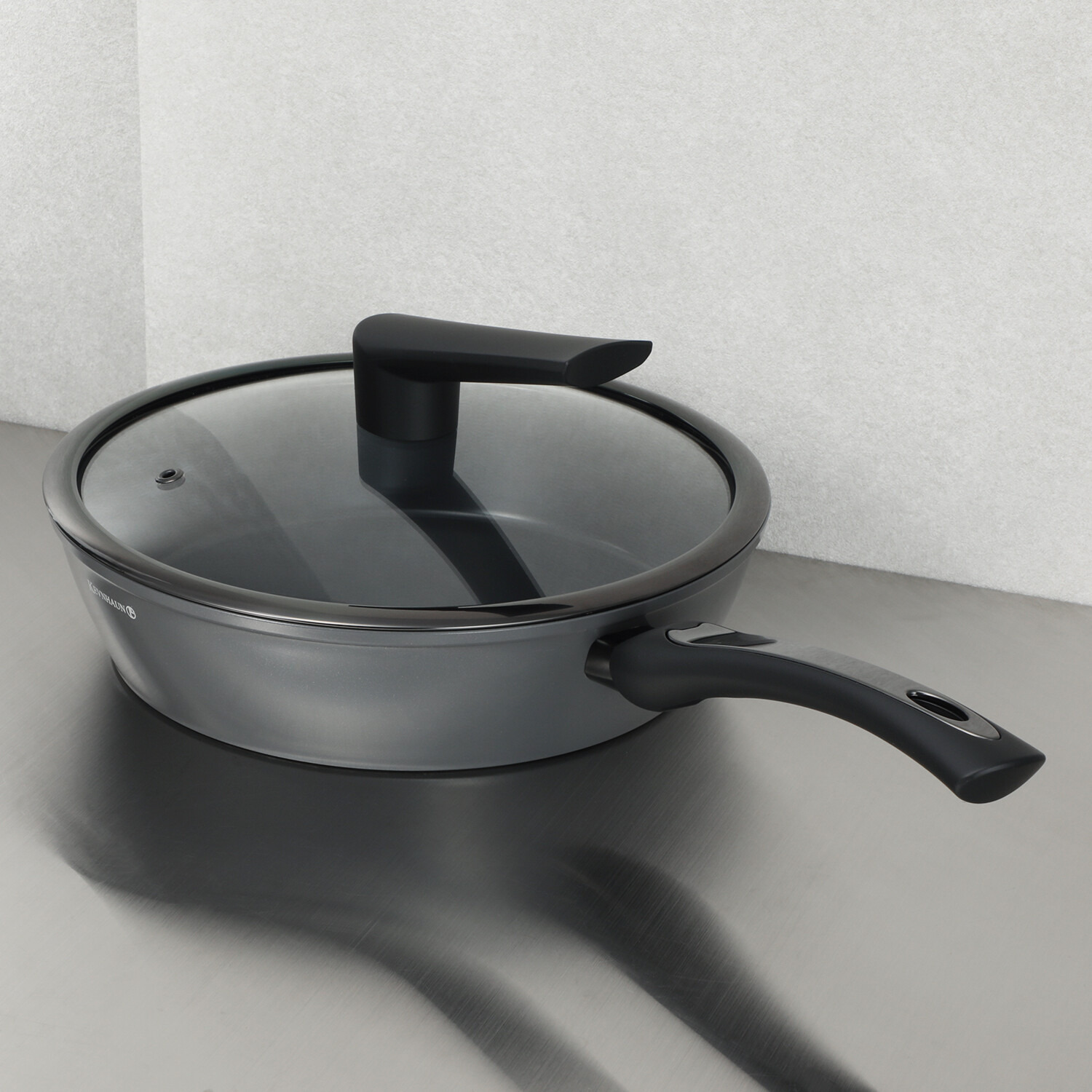 常識をくつがえす！ 内側ノンコーティングで 強火調理・金属ヘラＯＫ！ プラズマプロフライパン ２６ｃｍ蓋付