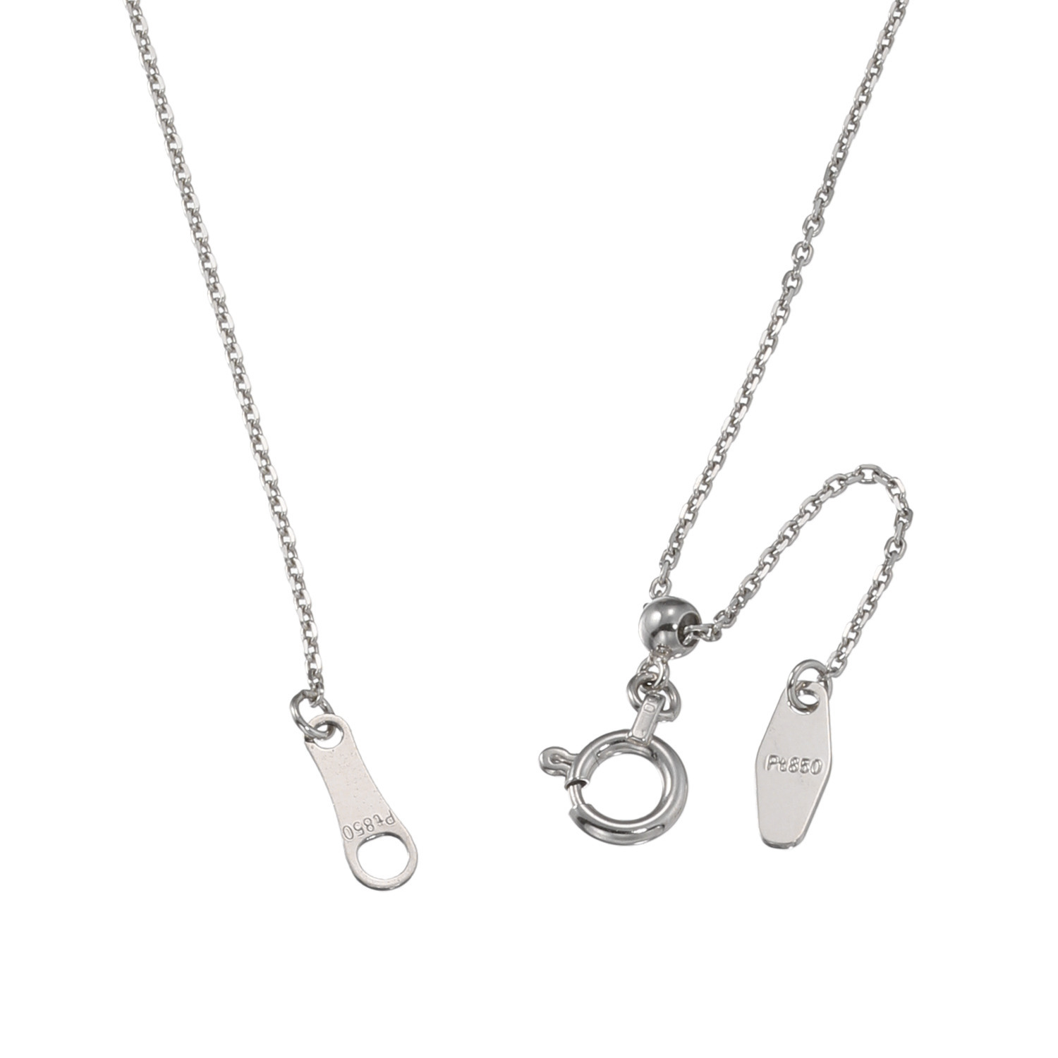 プラチナストーリー プラチナ９５０＆８５０ ファンシーディープピンク ダイヤモンド ペアシェイプネックレス ＜鑑定書付＞