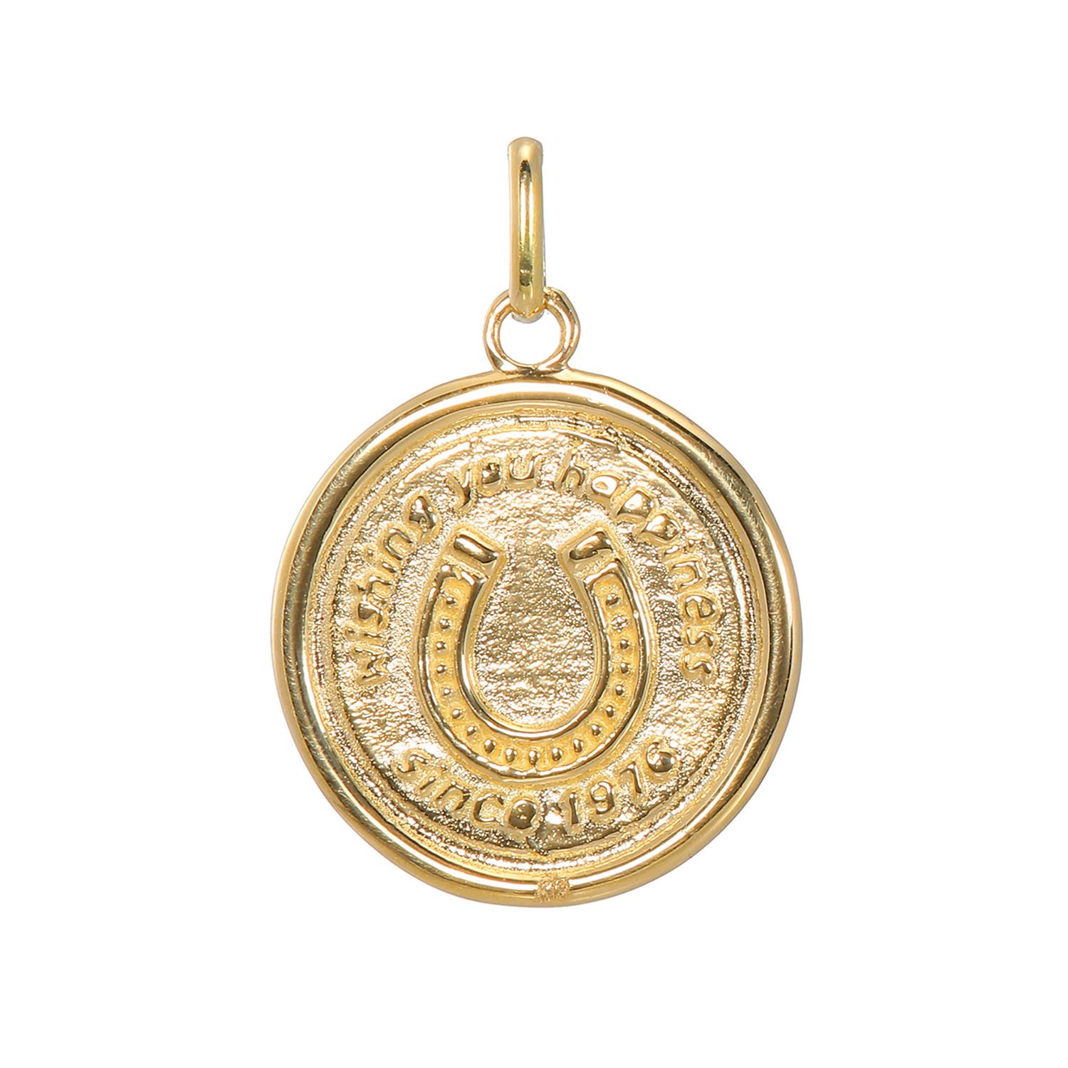 ケーグランツ １８Ｋ ホースモティーフ リバーシブル コイン風ペンダントトップ