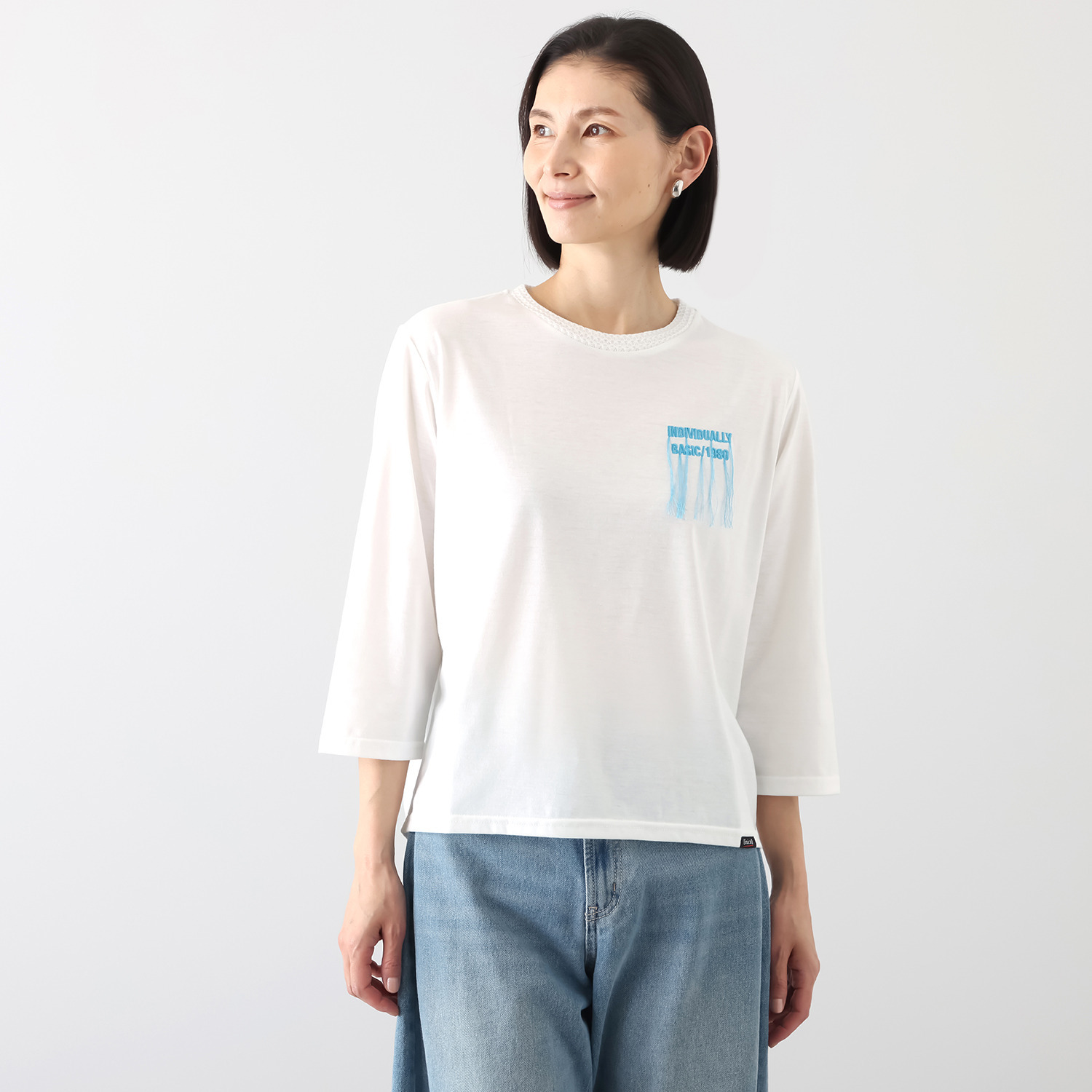 イクシーズ アートフリンジ クルーネック プルオーバー