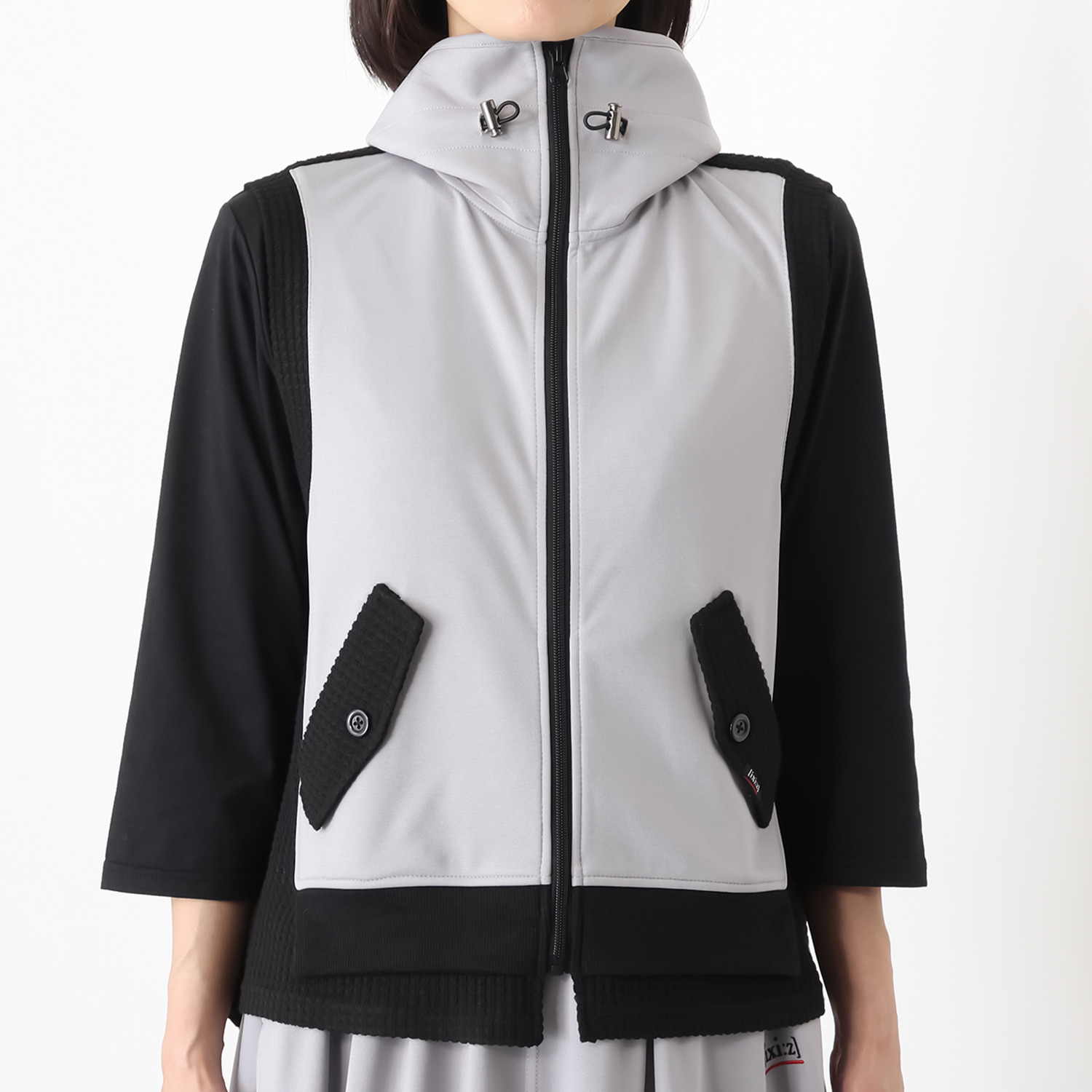 イクシーズ 異素材ドッキング ミリタリーベスト