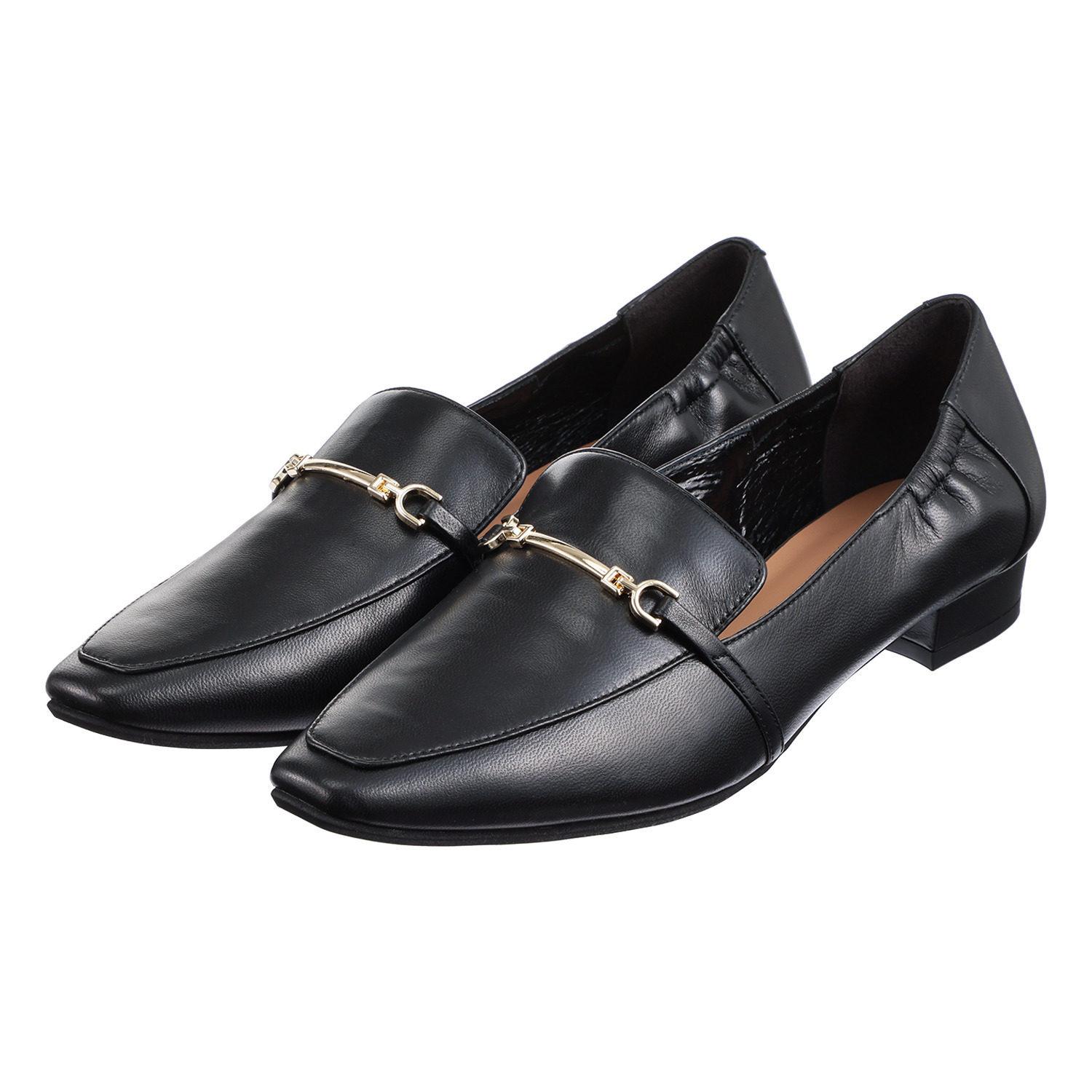 卑弥呼 はっ水レザー かかとシャーリング ソフトローファー