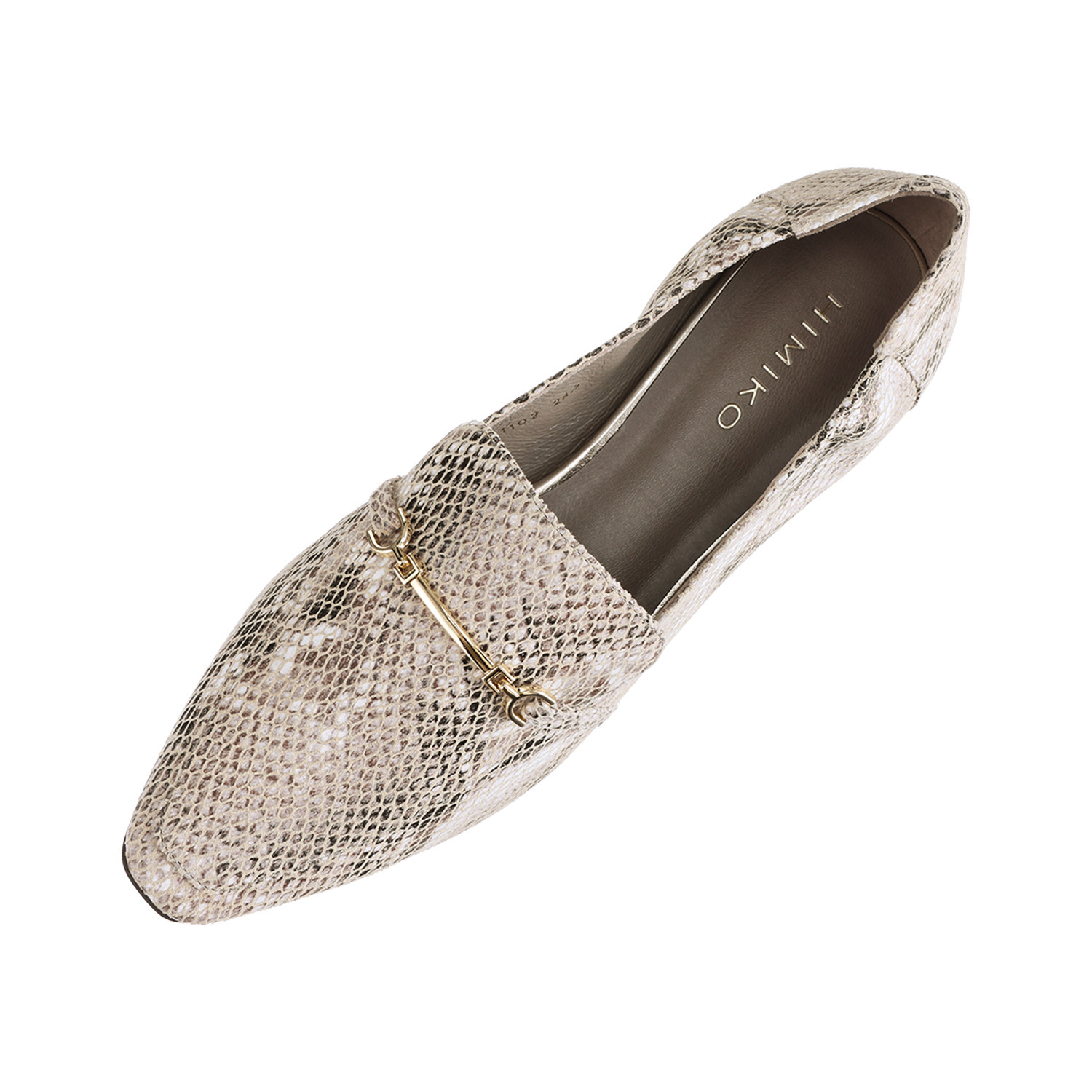 卑弥呼 はっ水レザー かかとシャーリング ソフトローファー