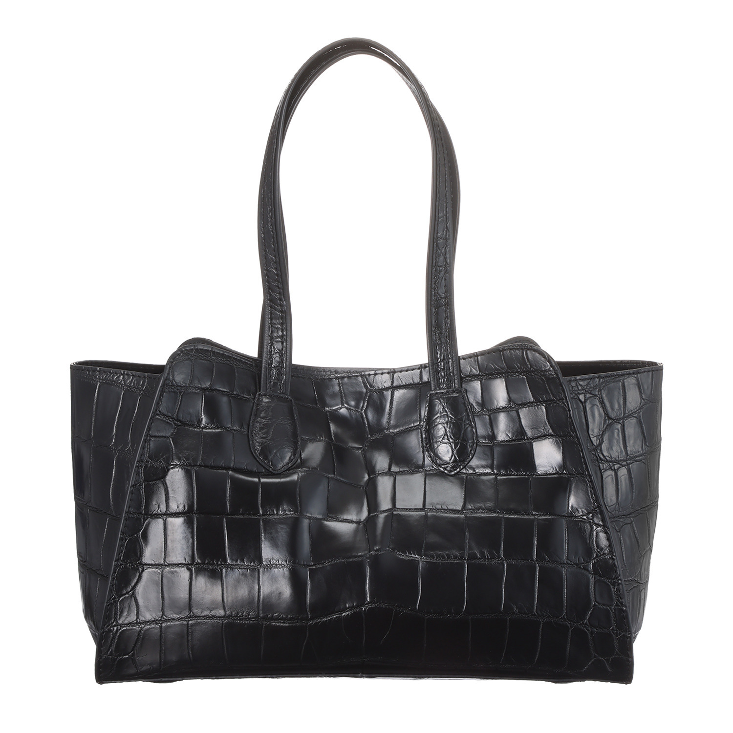 ペレリールッソ スペインタンナー セミシャイニング ソフトクロコダイル トートバッグ