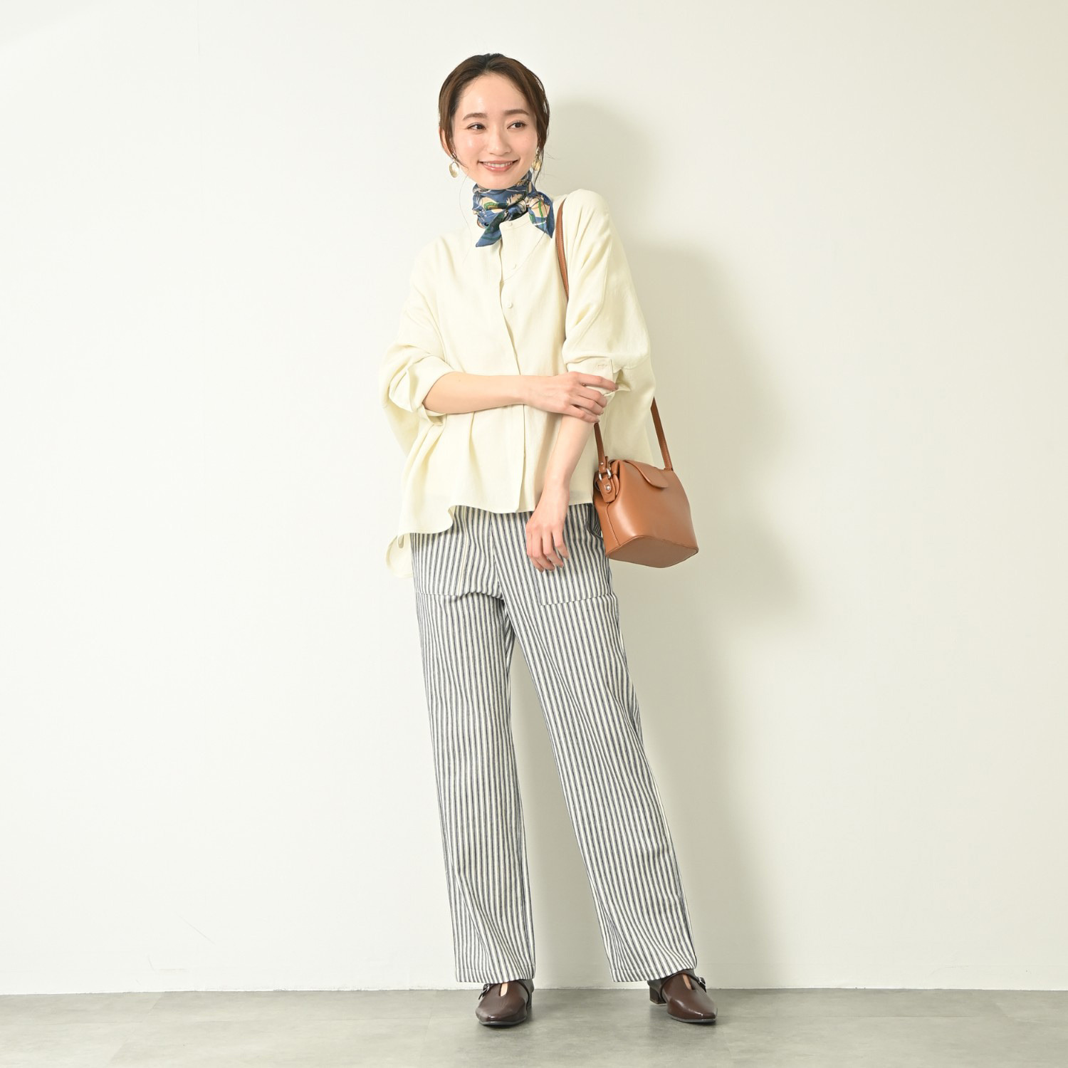 ＢＯＵＮＣＹ　ＢＯＮＤ バーズアイ ハンサムリラックス スタンドネックシャツ