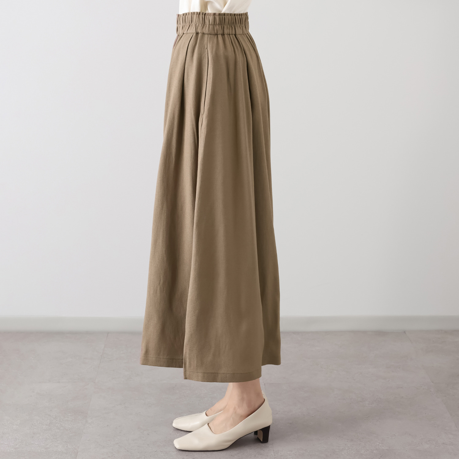 ＢＯＵＮＣＹ　ＢＯＮＤ バーズアイ シルエットにこだわった フレアーパンツ