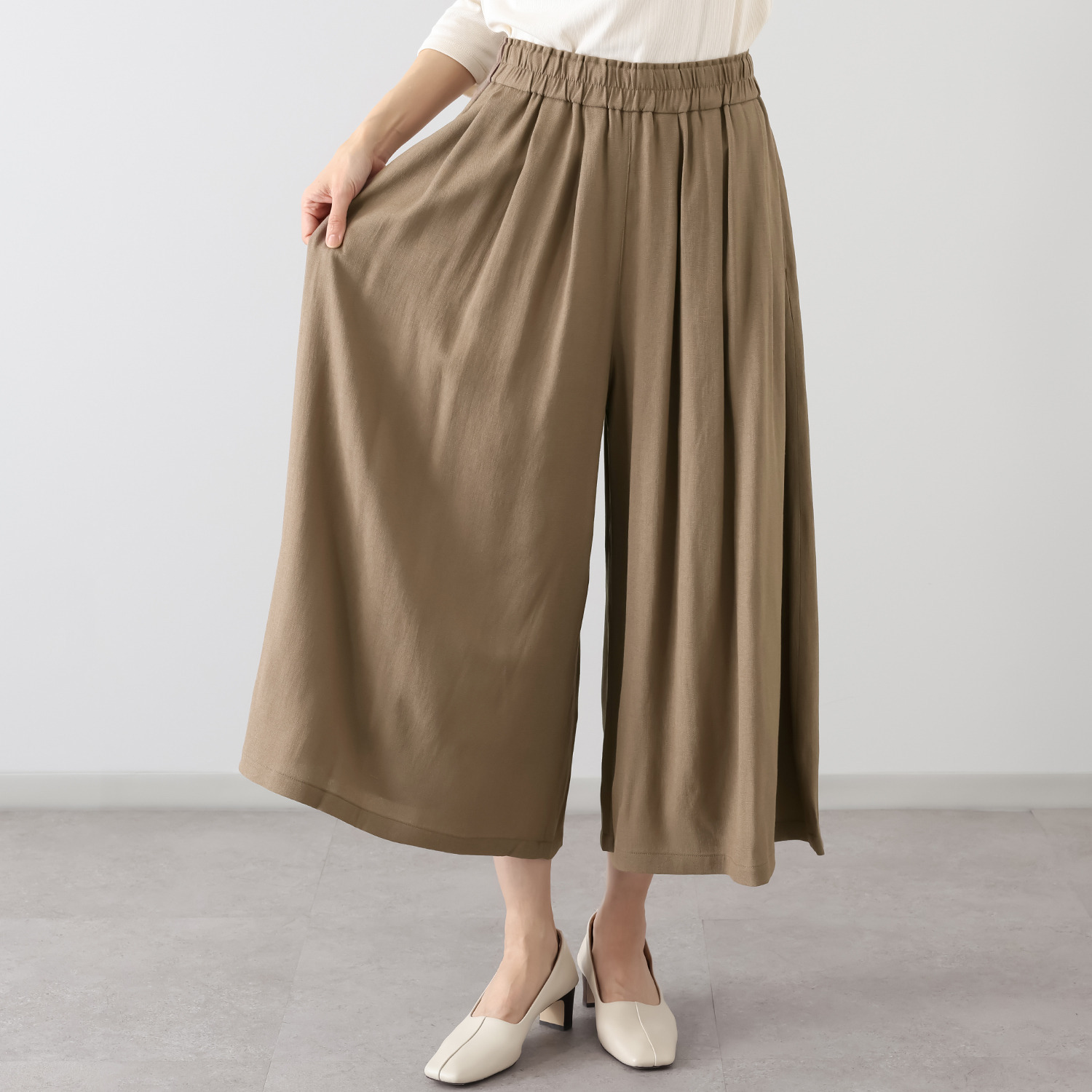 ＢＯＵＮＣＹ　ＢＯＮＤ バーズアイ シルエットにこだわった フレアーパンツ