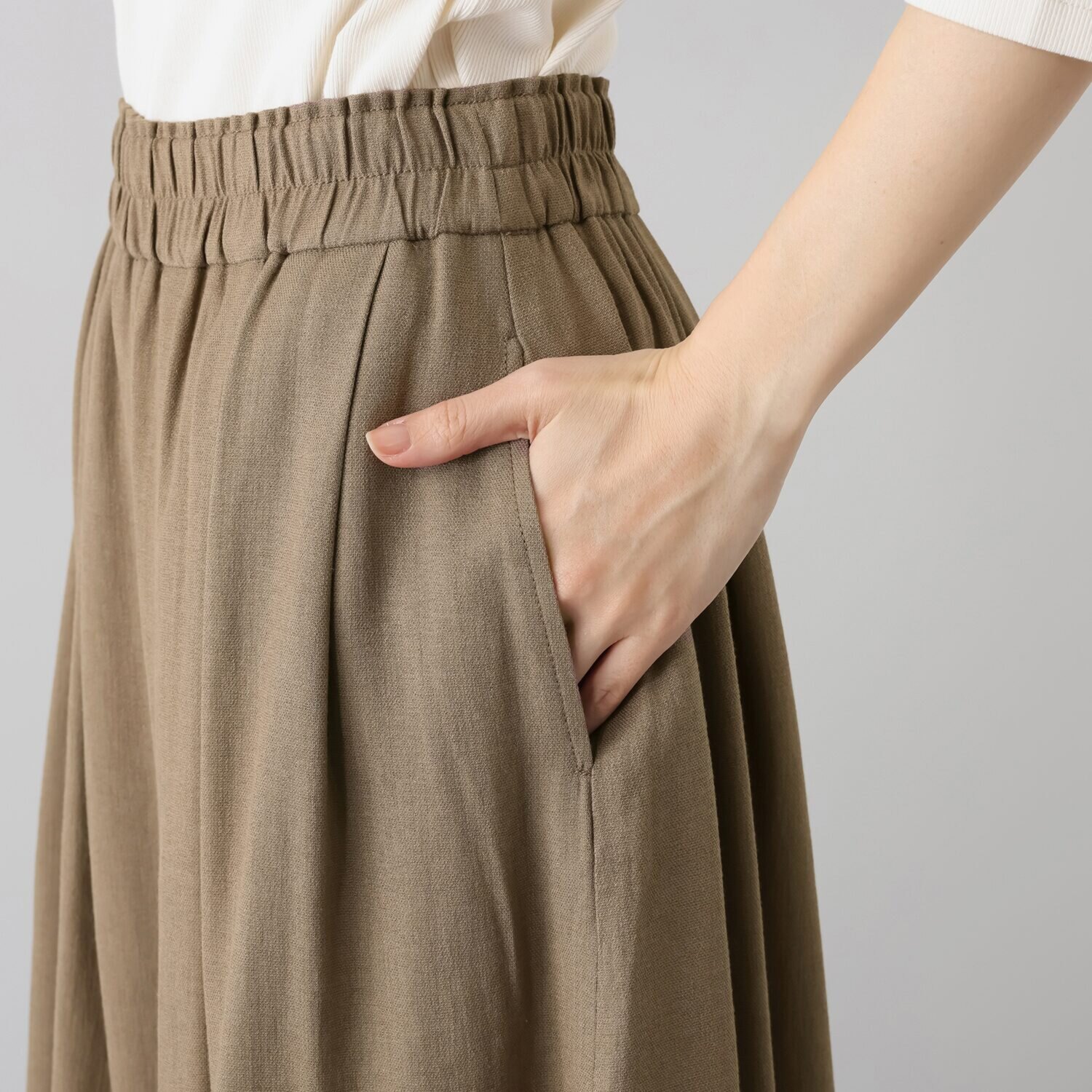 ＢＯＵＮＣＹ　ＢＯＮＤ バーズアイ シルエットにこだわった フレアーパンツ