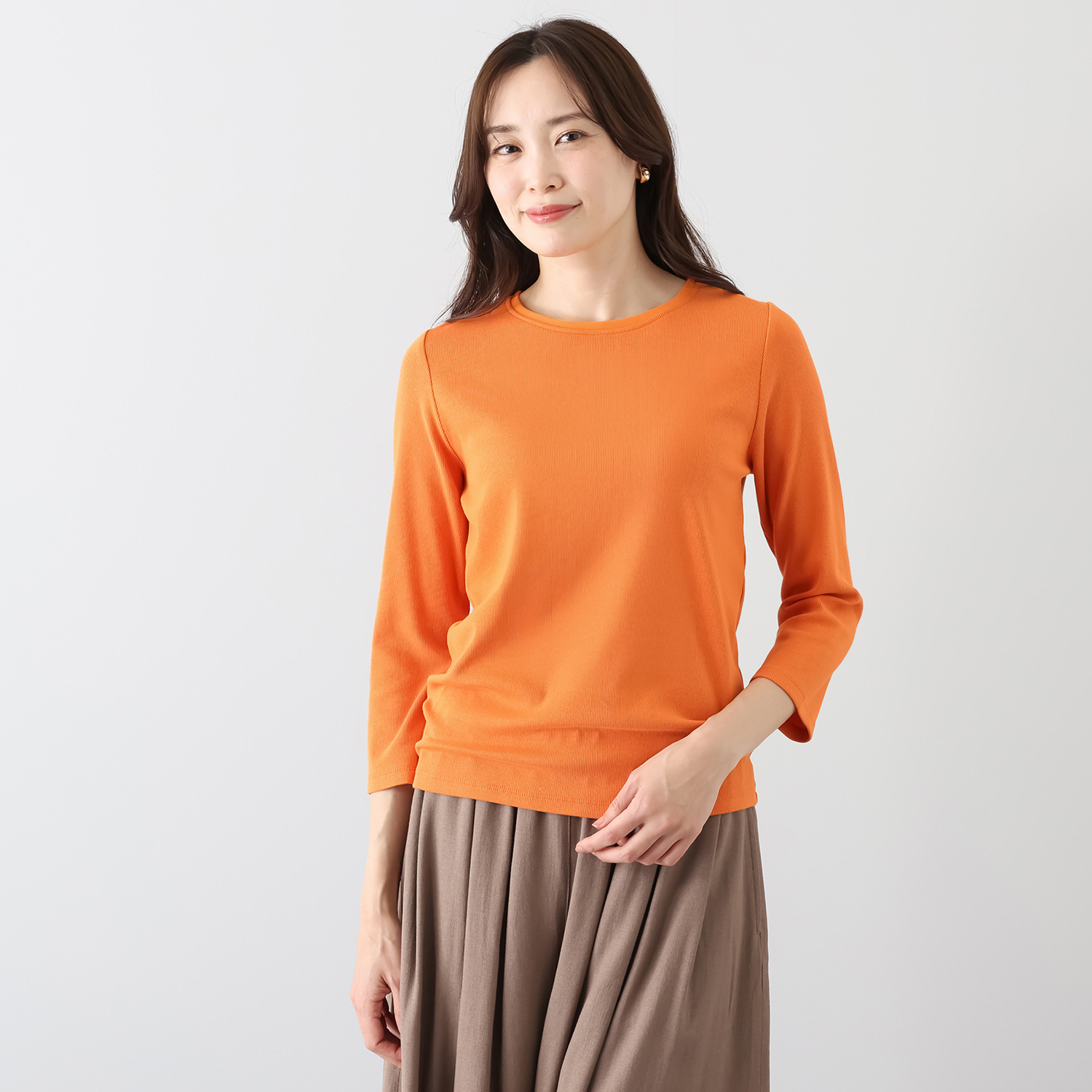 ＢＯＵＮＣＹ　ＢＯＮＤ ふわふわなめらか コットン混フライス 美人デコルテ プルオーバー