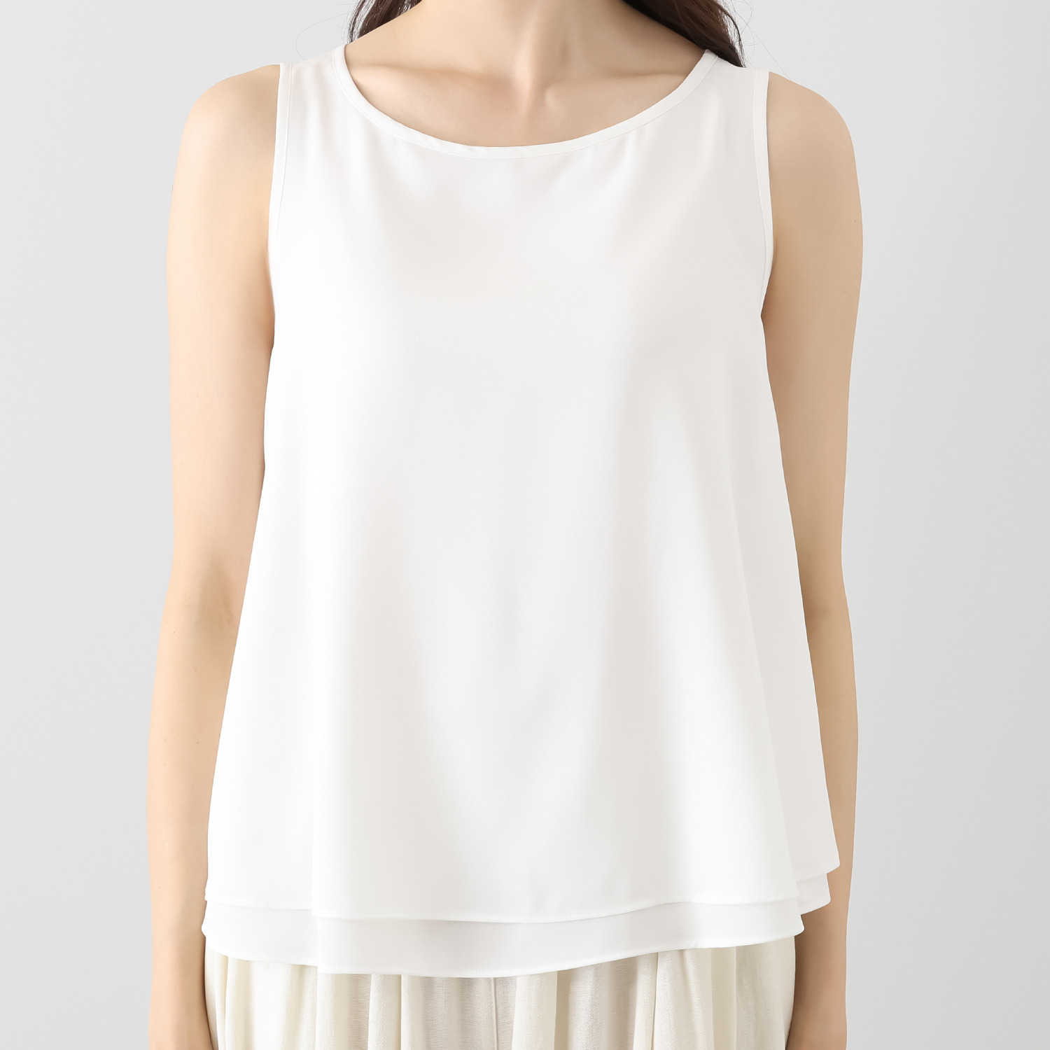 ＢＯＵＮＣＹ　ＢＯＮＤ ダブルレイヤード とろみシフォン フレアープルオーバー