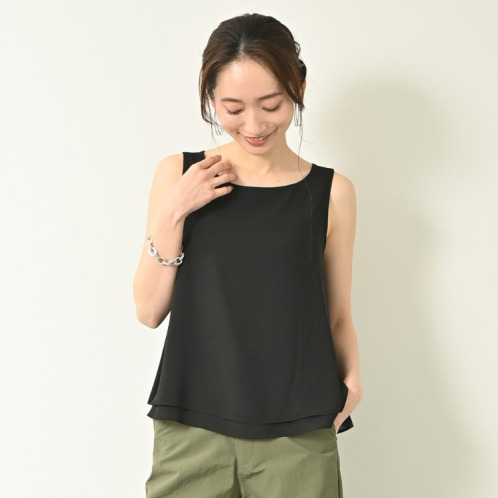 ＢＯＵＮＣＹ　ＢＯＮＤ ダブルレイヤード とろみシフォン フレアープルオーバー