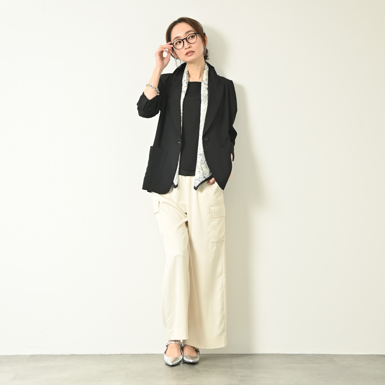 ＢＯＵＮＣＹ　ＢＯＮＤ ダブルレイヤード とろみシフォン フレアープルオーバー