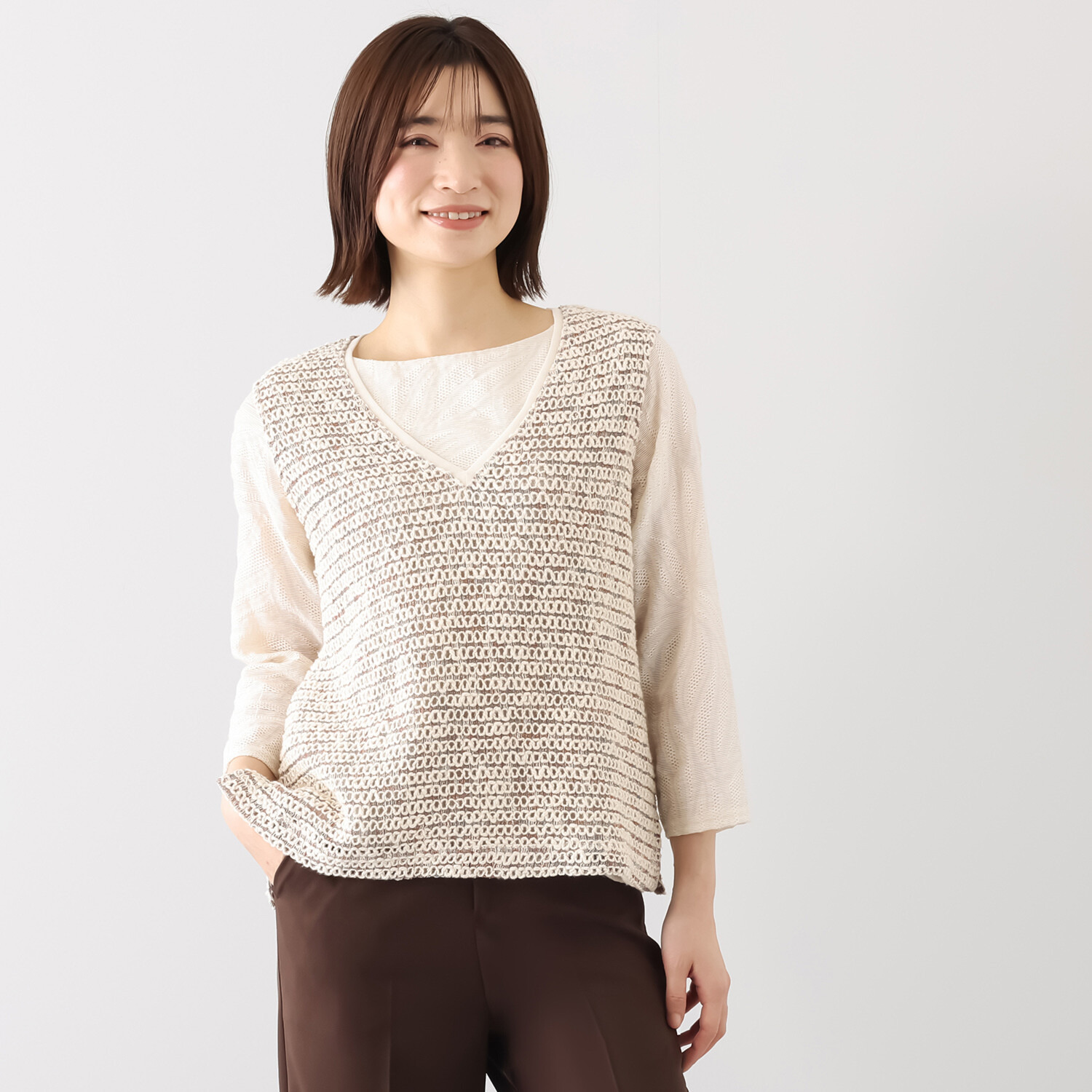 レイメイヤーズ イタリア製生地使用 ファンシーレース ベスト