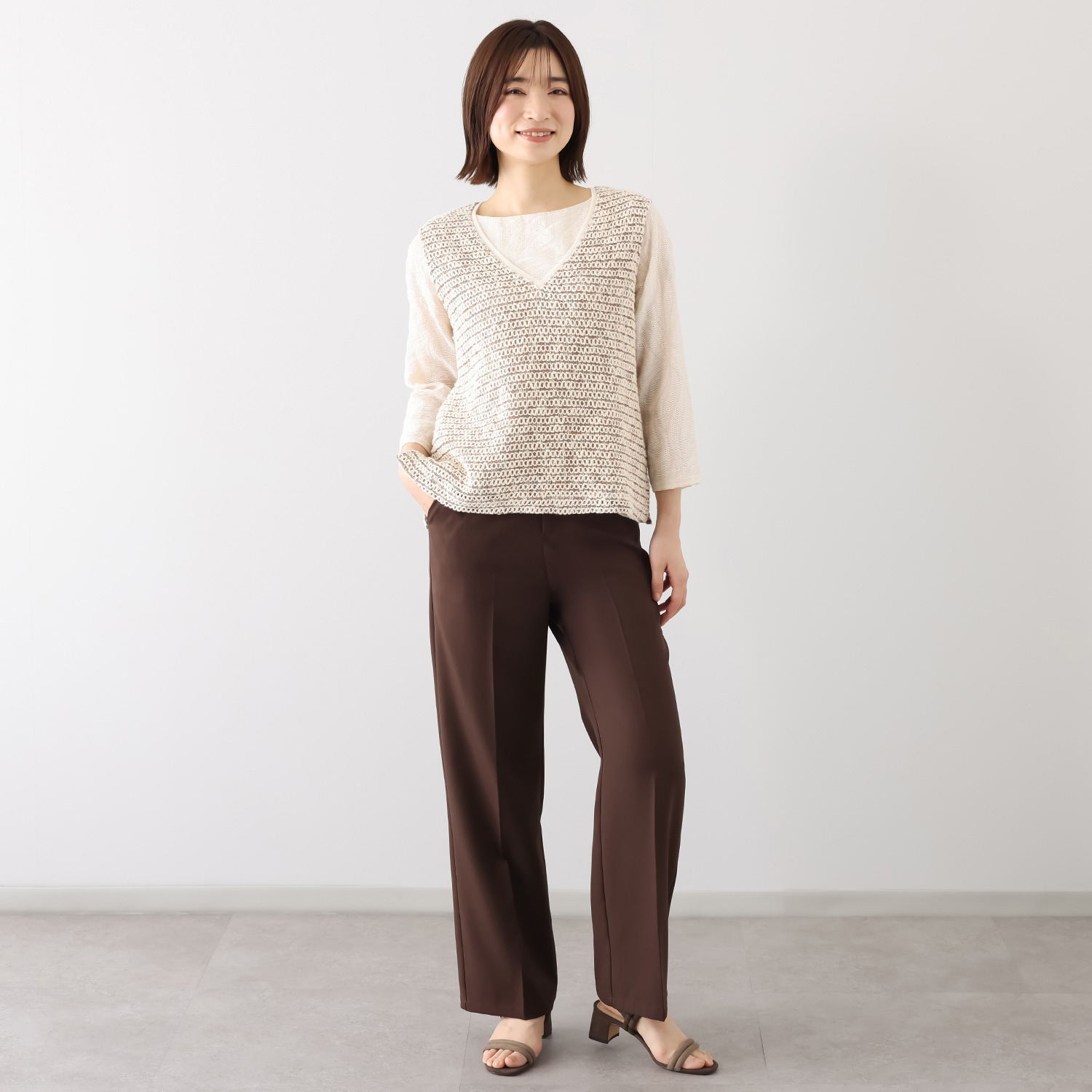 レイメイヤーズ イタリア製生地使用 ファンシーレース ベスト