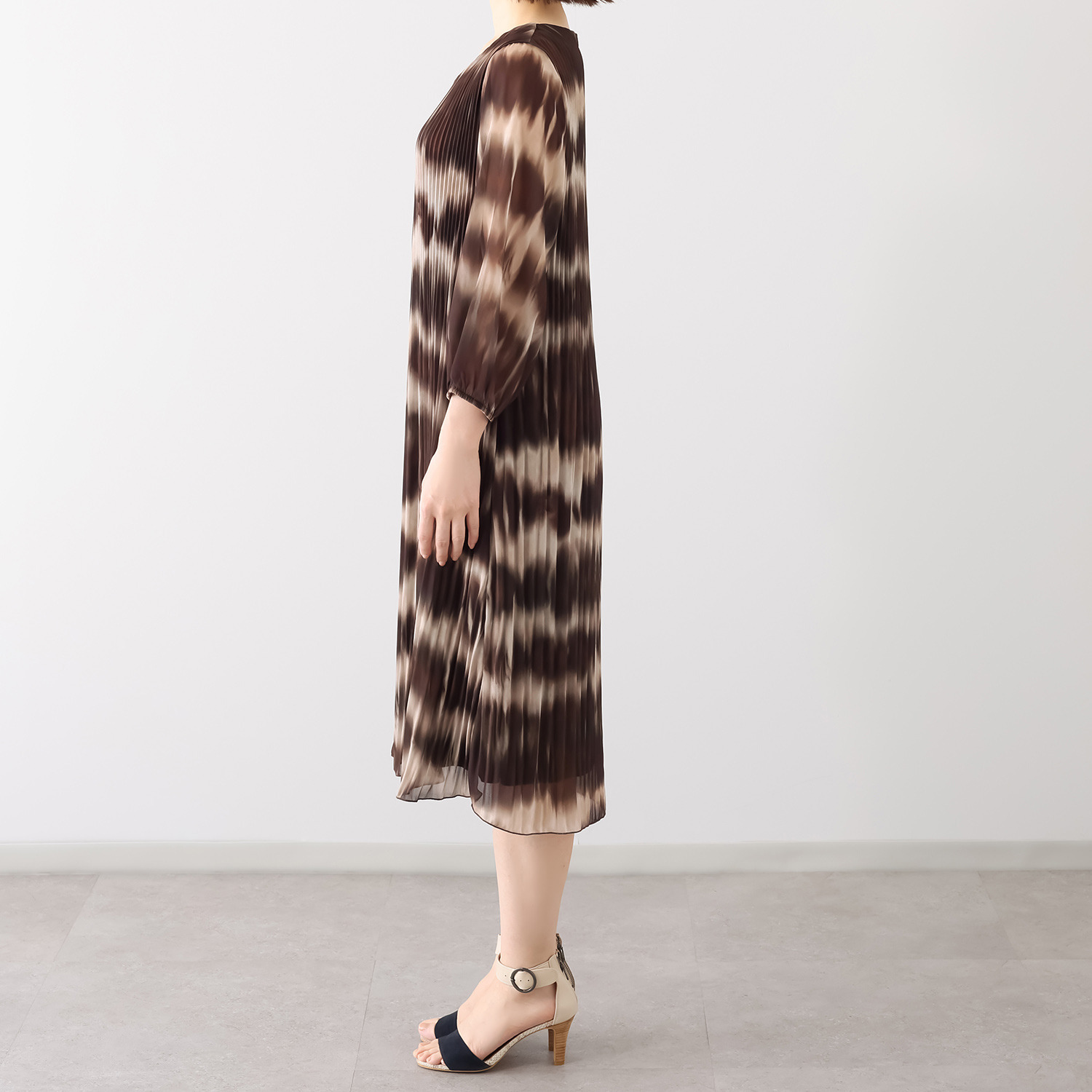 レイメイヤーズ イタリア製 シフォン プリントワンピース