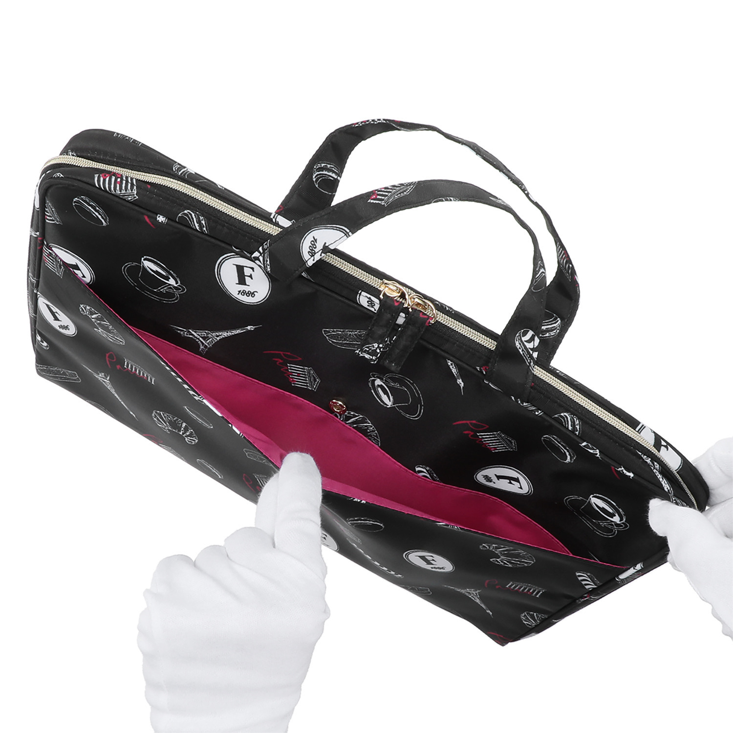 フォション プリントＡ４ジャバラ ドキュメントポーチ＆ カードケース