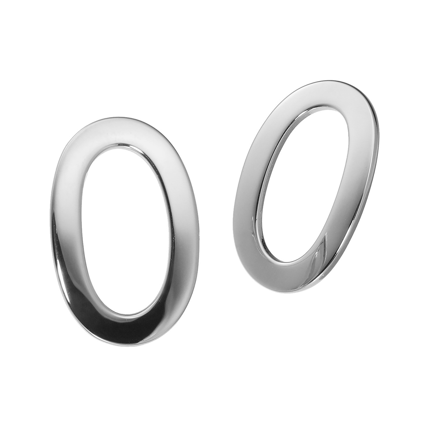 エアリーフェアリー ステンレス オーバルモティーフ イヤリング／ピアス