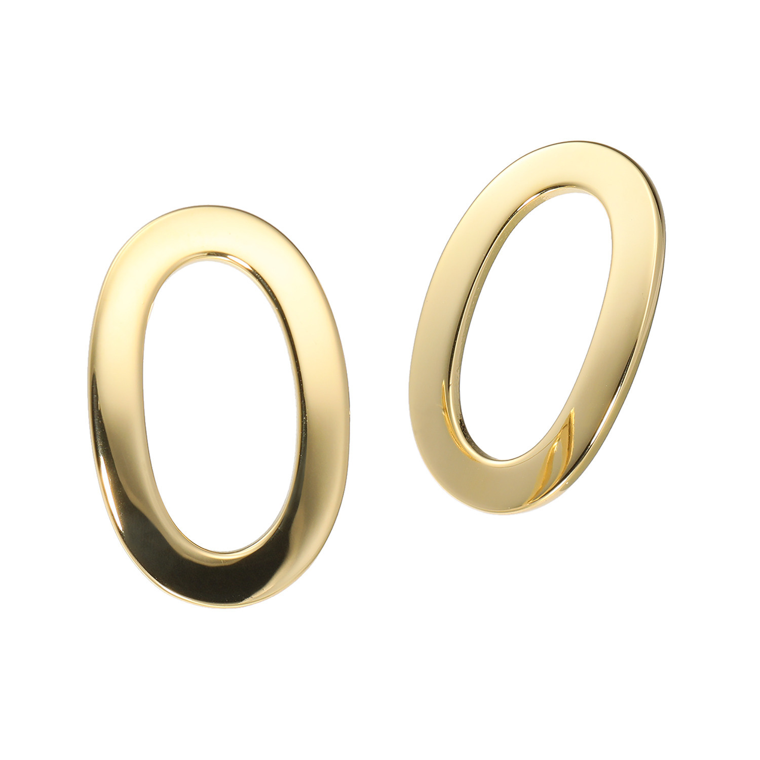 エアリーフェアリー ステンレス オーバルモティーフ イヤリング／ピアス