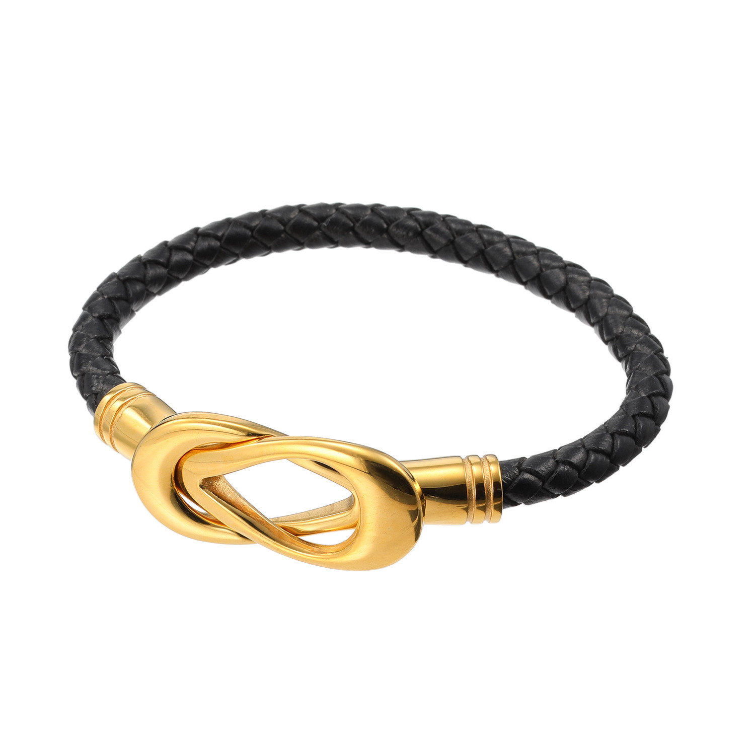 エアリーフェアリー ステンレス コネクトパーツアクセント レザーブレスレット