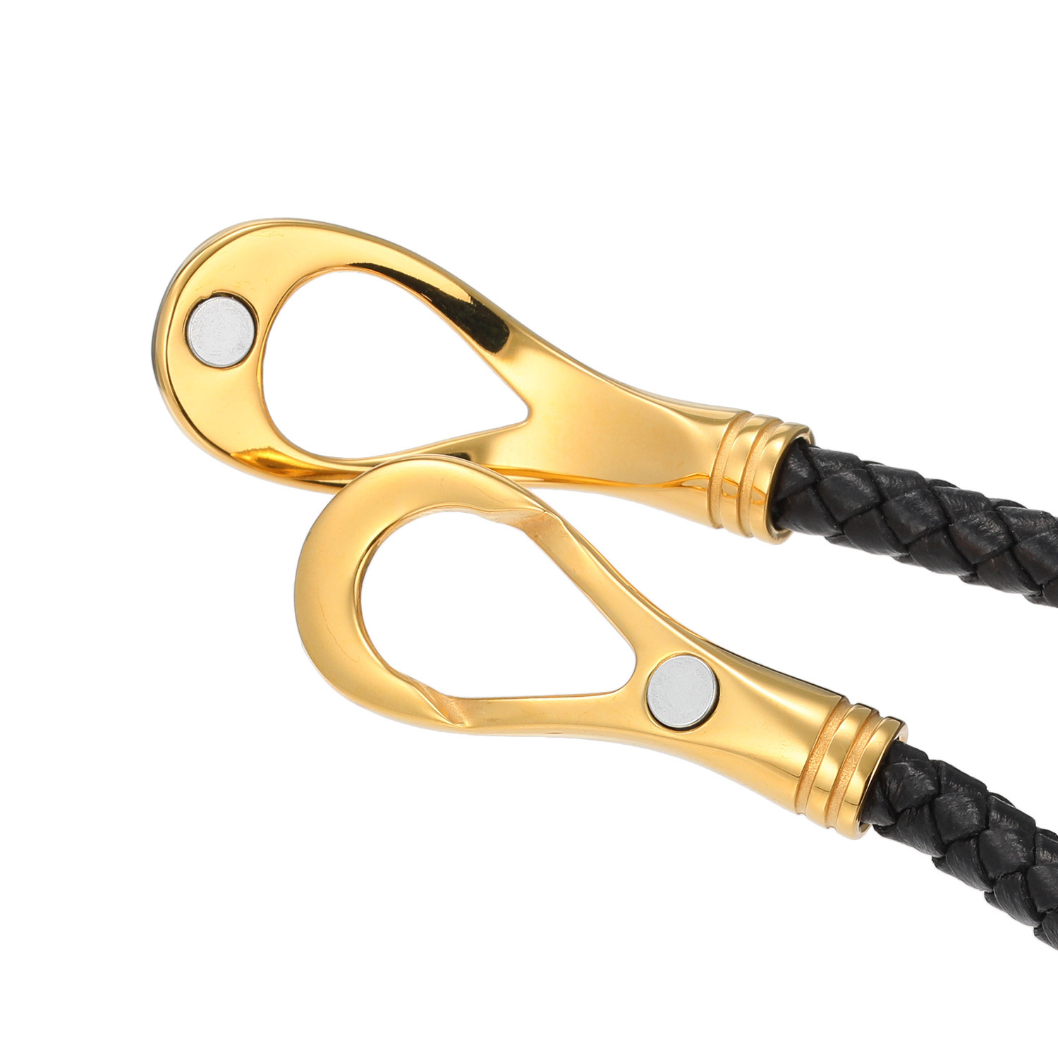 エアリーフェアリー ステンレス コネクトパーツアクセント レザーブレスレット