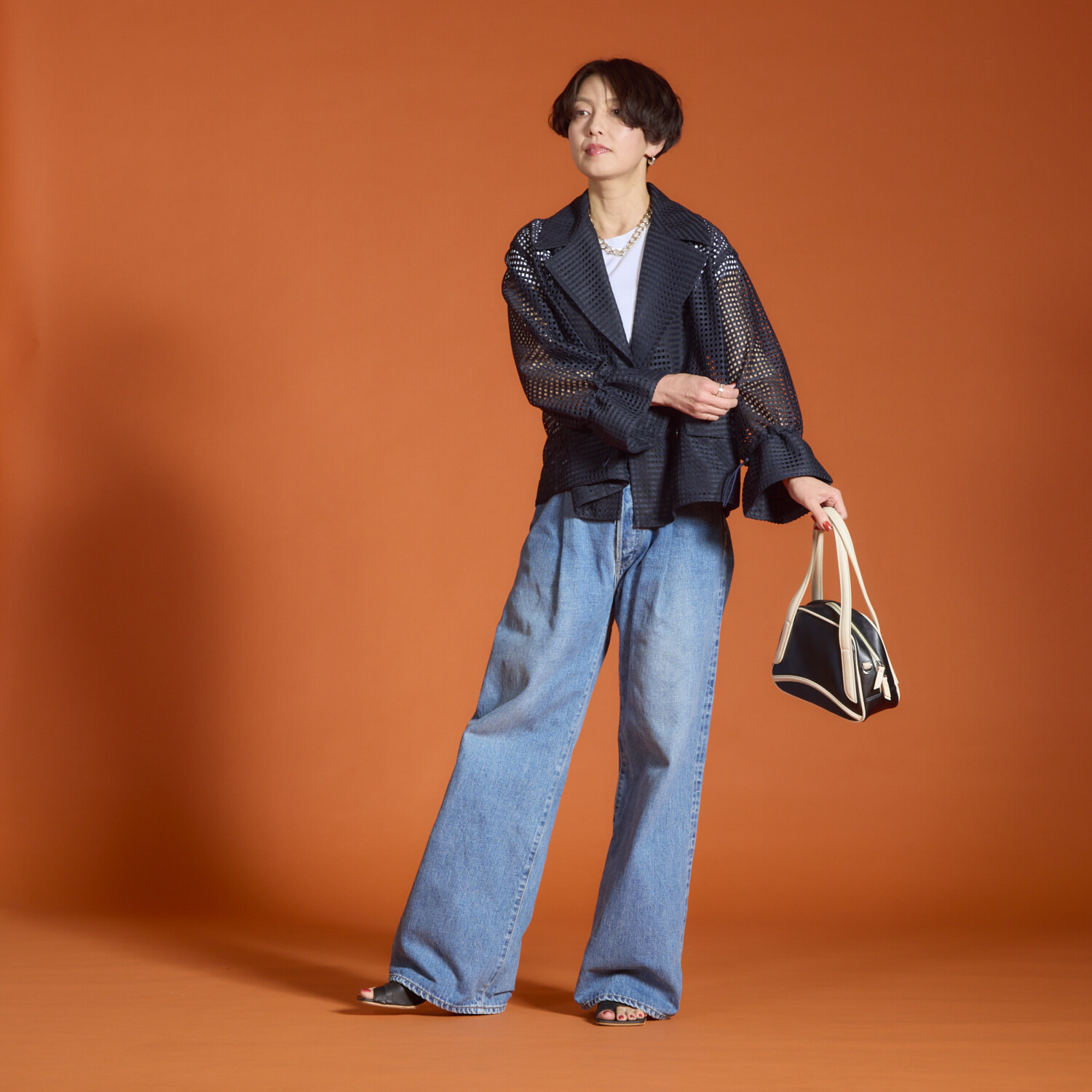 ボン・ブリコラージュ バイ　レイコ・ホウセンジ 春夏通して大活躍！ 軽やかにおしゃれに羽織る シアージャケット