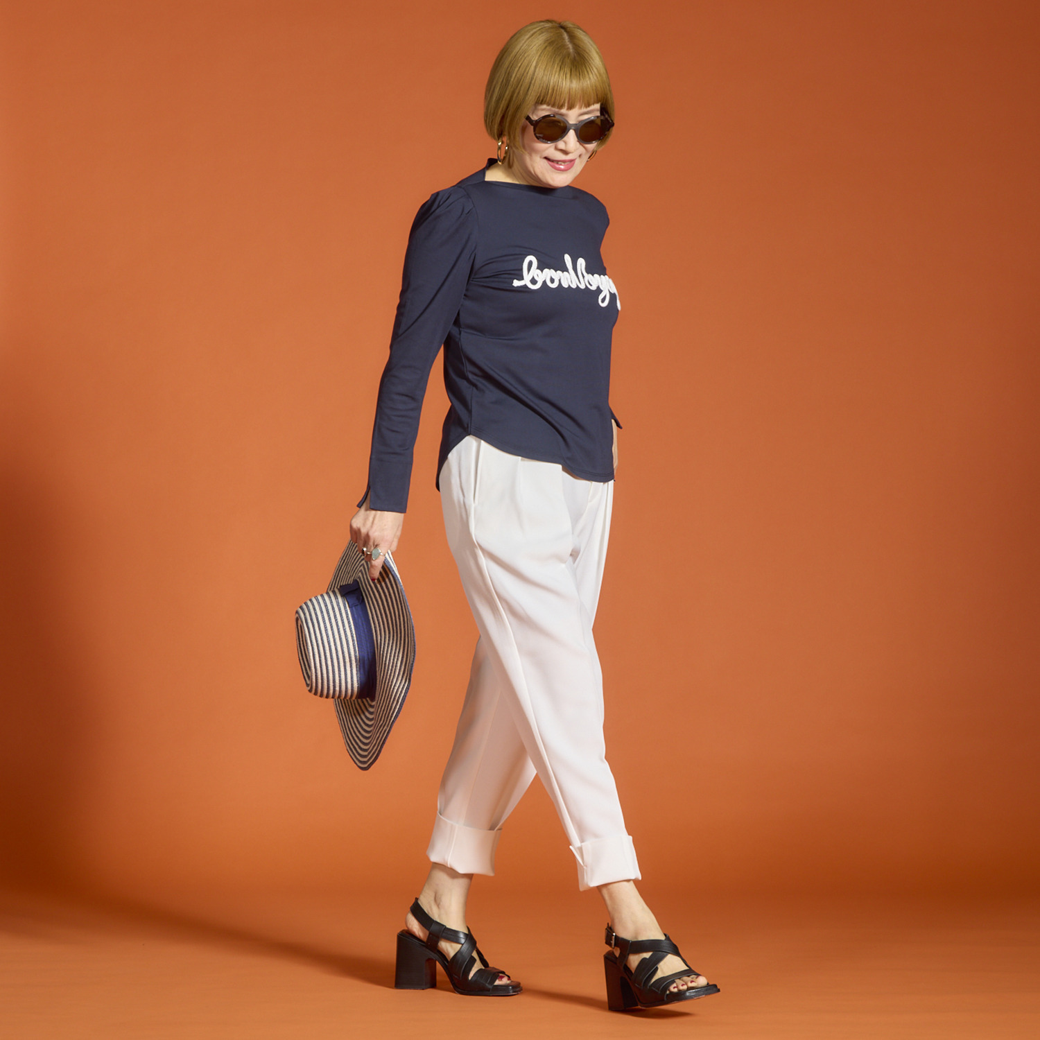 ボン・ブリコラージュ バイ　レイコ・ホウセンジ これだけで スタイルアップ！ 脚長ラインが美しい テーパードパンツ