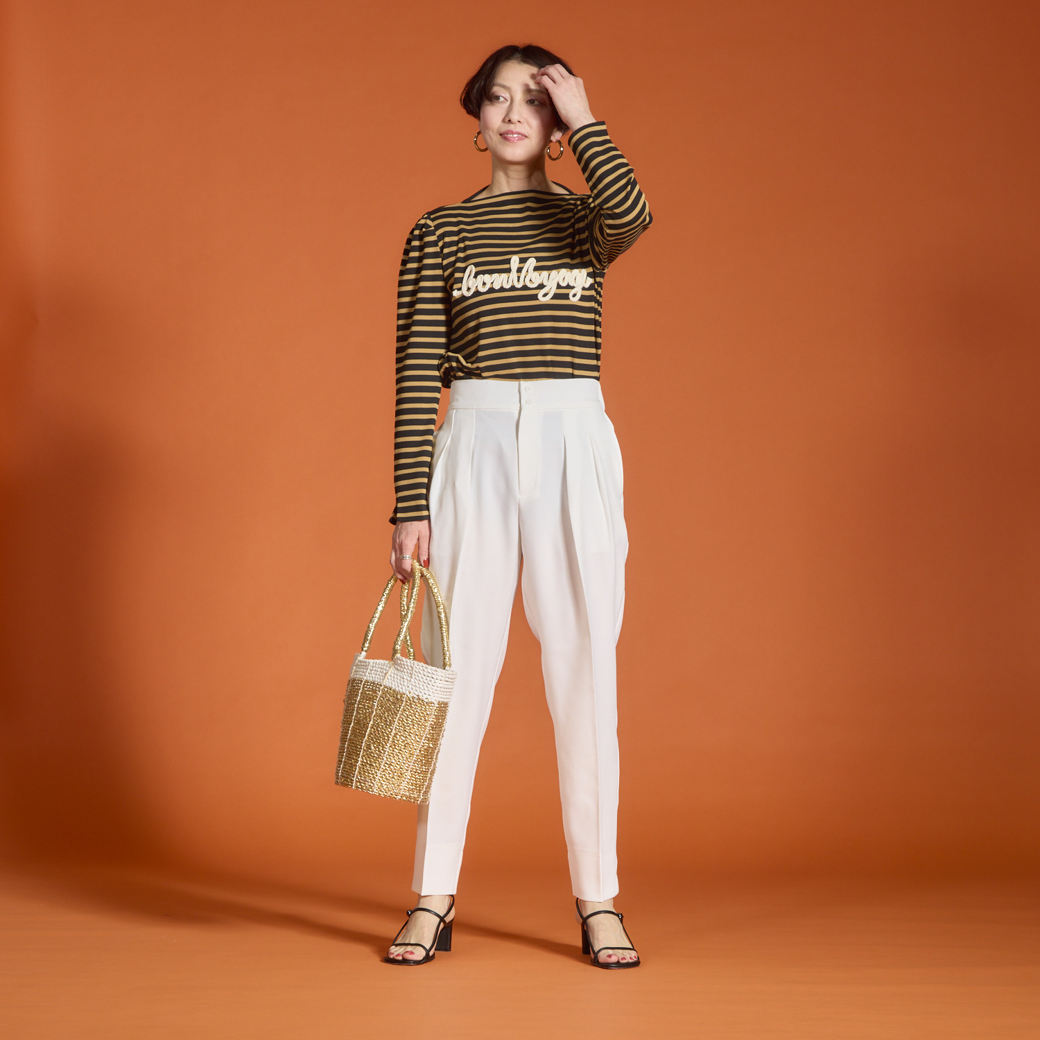 ボン・ブリコラージュ バイ　レイコ・ホウセンジ これだけで スタイルアップ！ 脚長ラインが美しい テーパードパンツ