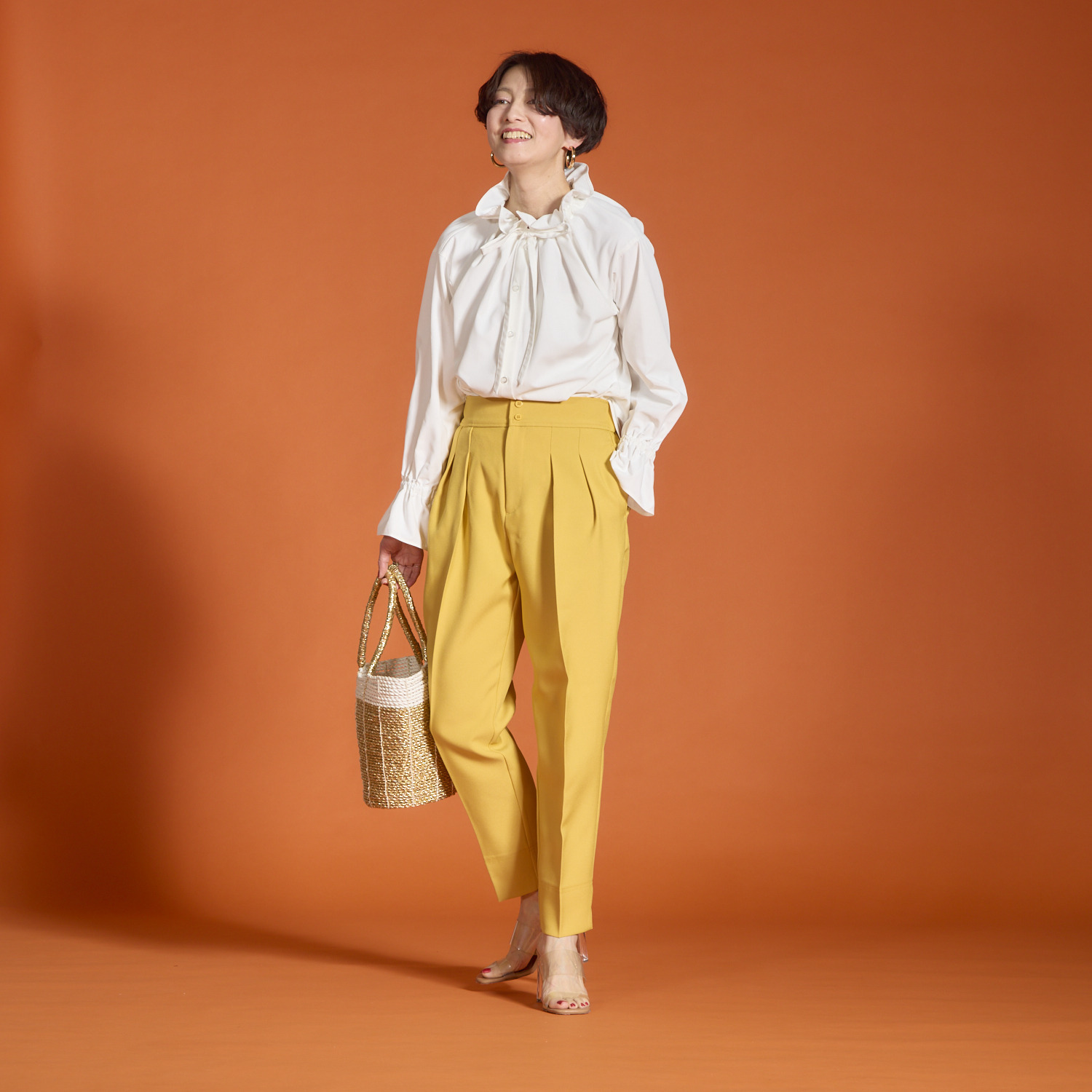 ボン・ブリコラージュ バイ　レイコ・ホウセンジ これだけで スタイルアップ！ 脚長ラインが美しい テーパードパンツ