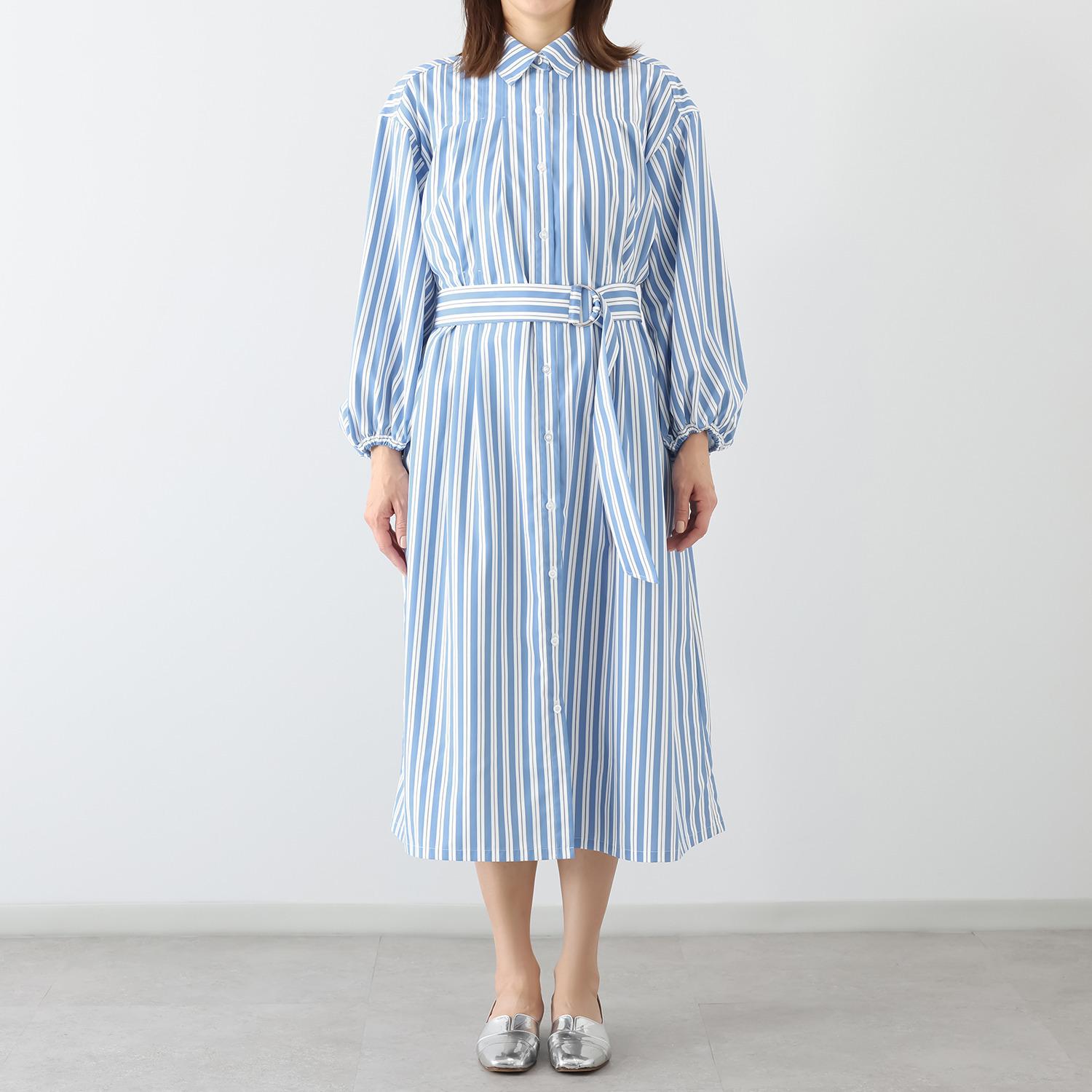 ボン・ブリコラージュ バイ　レイコ・ホウセンジ １枚でも、羽織っても。 オリジナルプリント シャツワンピース