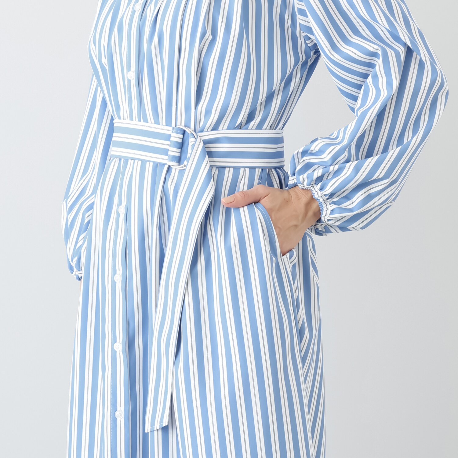 ボン・ブリコラージュ バイ　レイコ・ホウセンジ １枚でも、羽織っても。 オリジナルプリント シャツワンピース