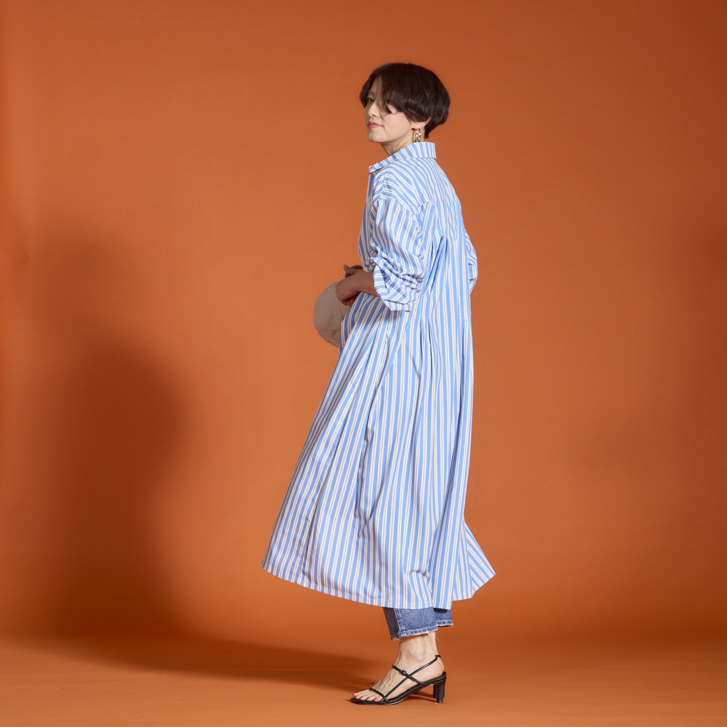 ボン・ブリコラージュ バイ　レイコ・ホウセンジ １枚でも、羽織っても。 オリジナルプリント シャツワンピース