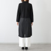 ミニマライズプラス 春らしい軽やかさ トレンドを取り入れた 大人スタイリッシュな 異素材使いの ロングコート