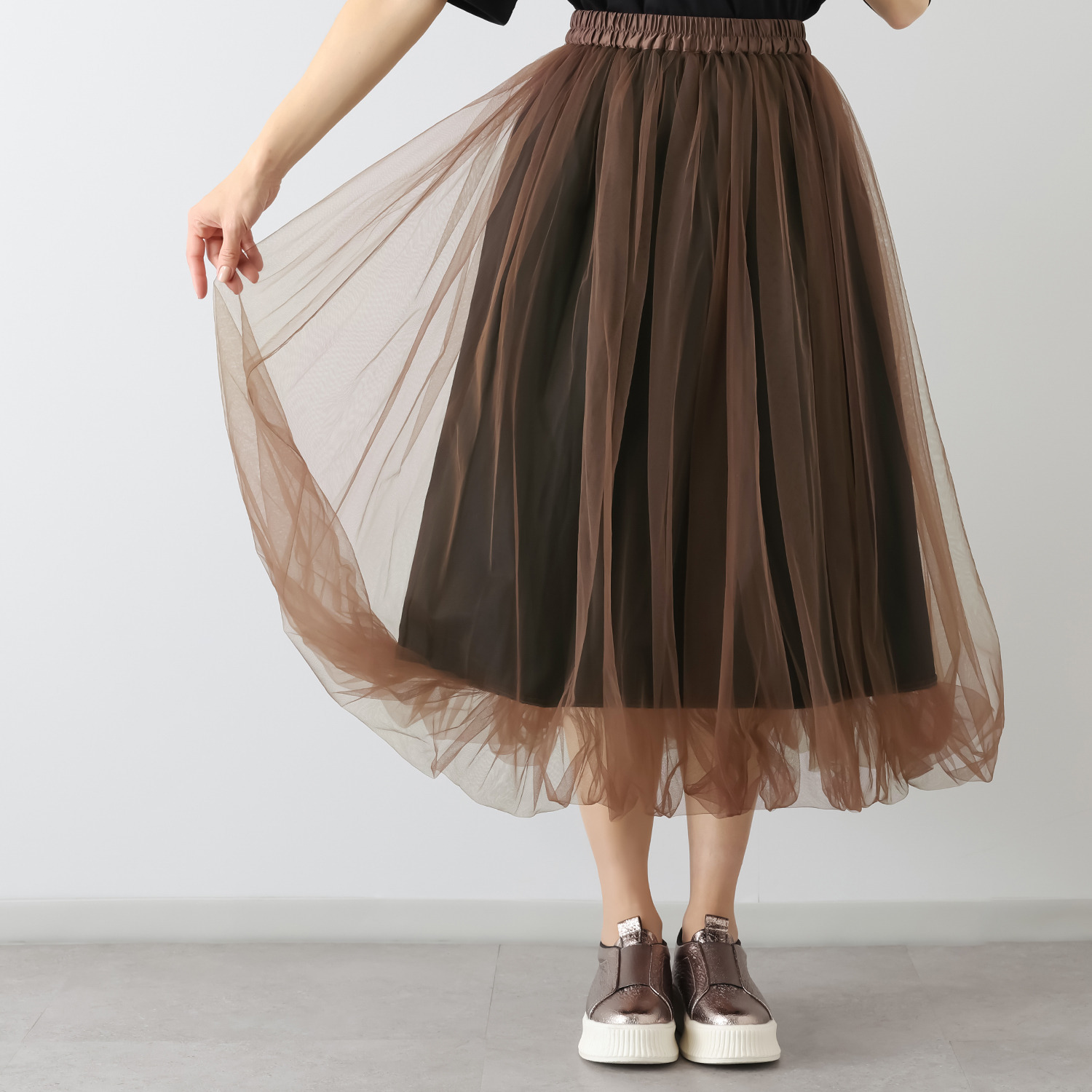 ミニマライズプラス 軽やかに、颯爽と チュール バルーンスカート