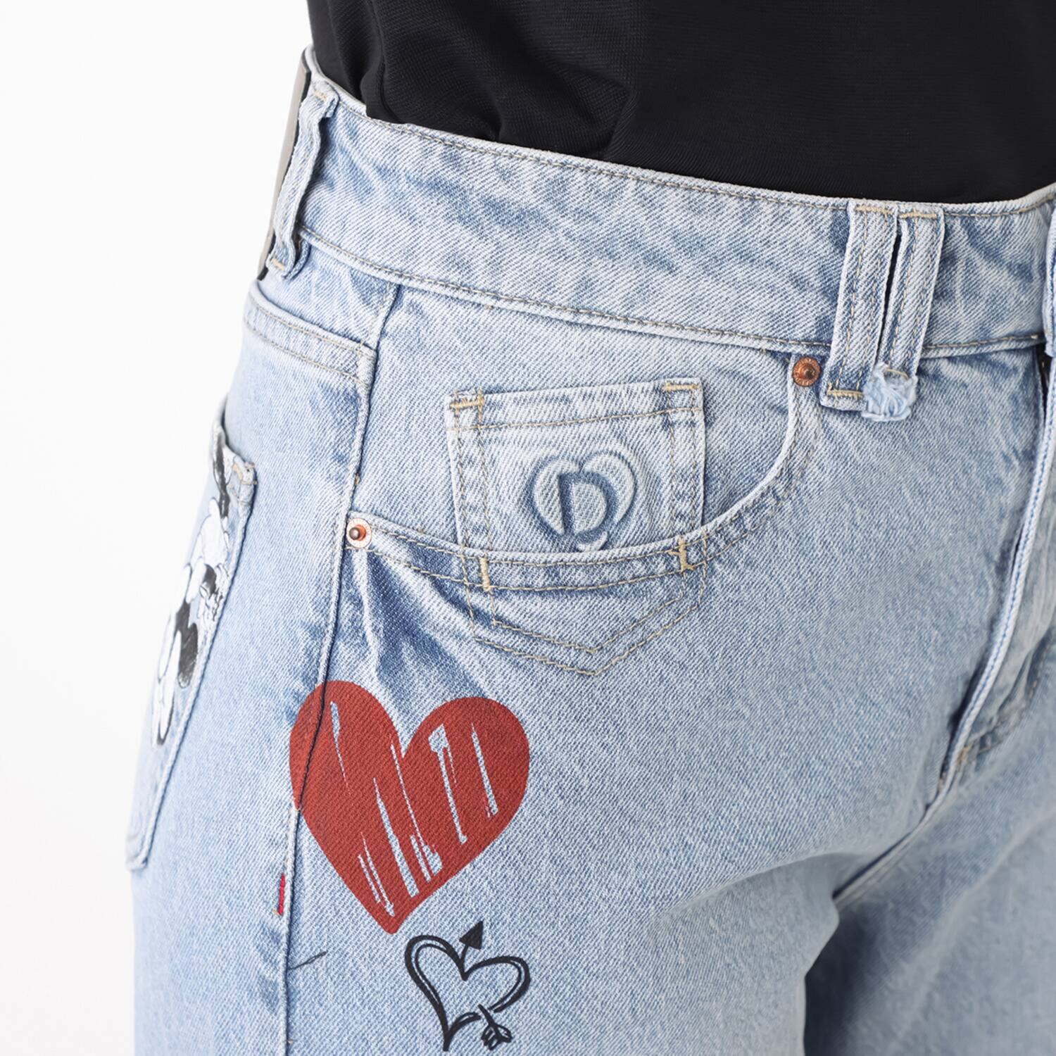 デシグアル ミッキーマウス プリントデニムパンツ