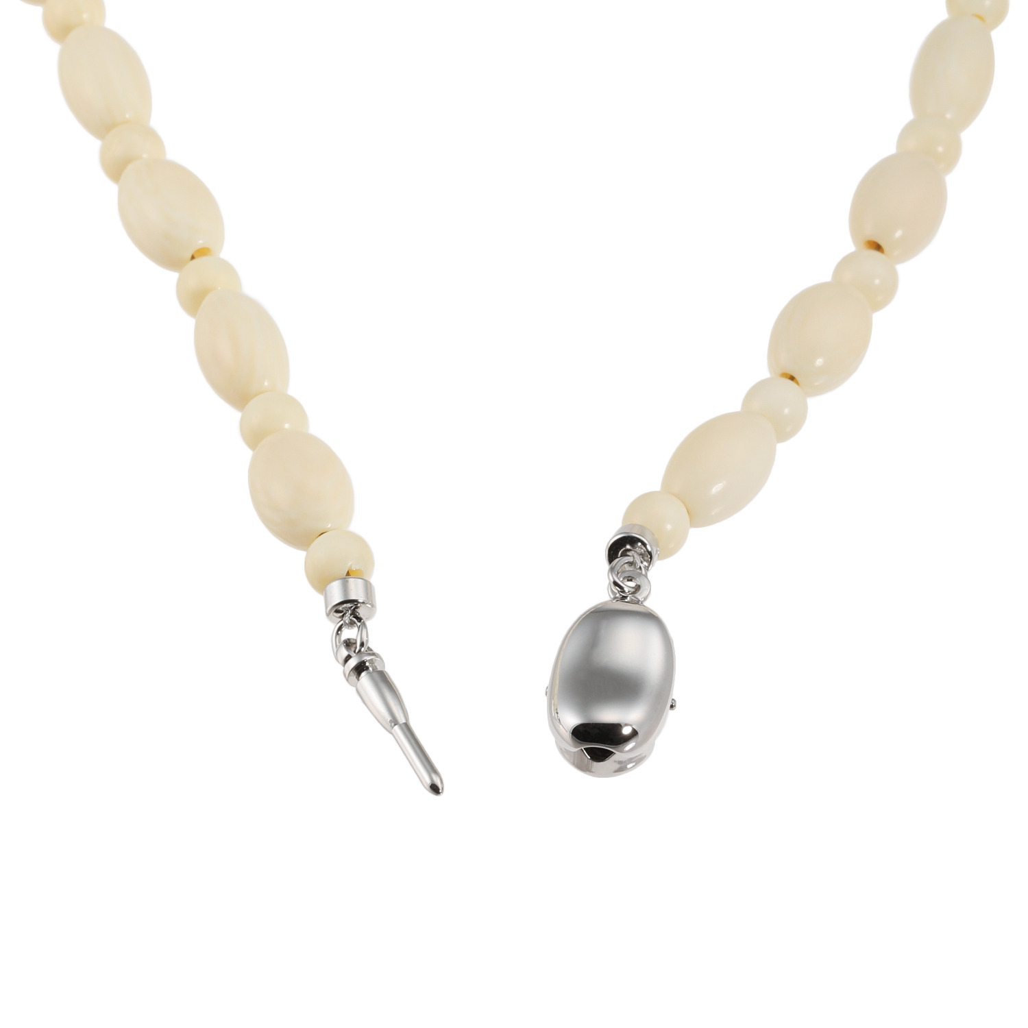 上方象牙 象牙 なつめ玉 グラデーションネックレス